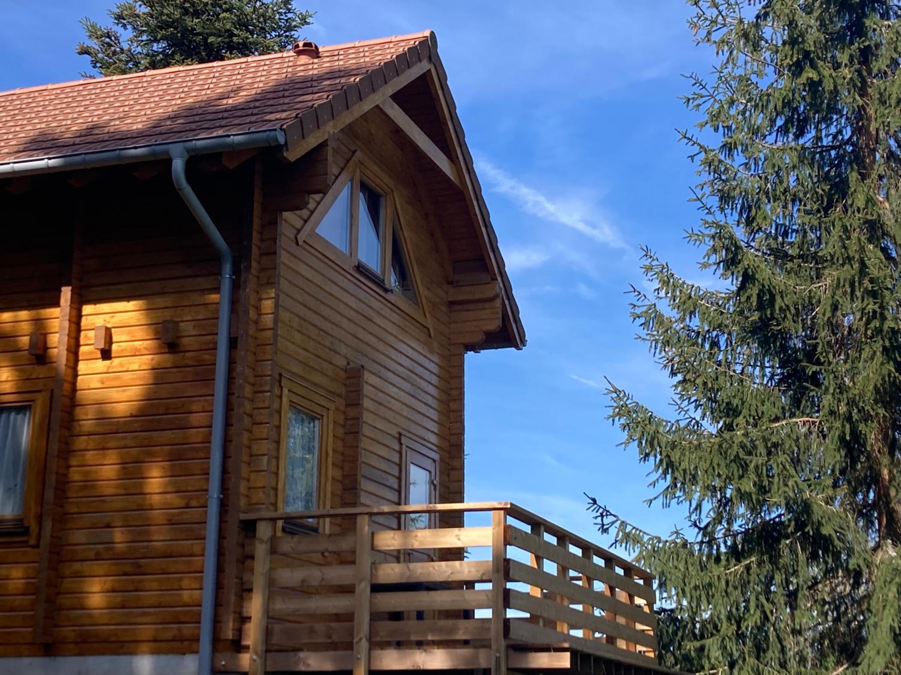 Chalet bois au calme, en lisière de forêt, balcons, sentiers balades Gérardmer & Alsace 