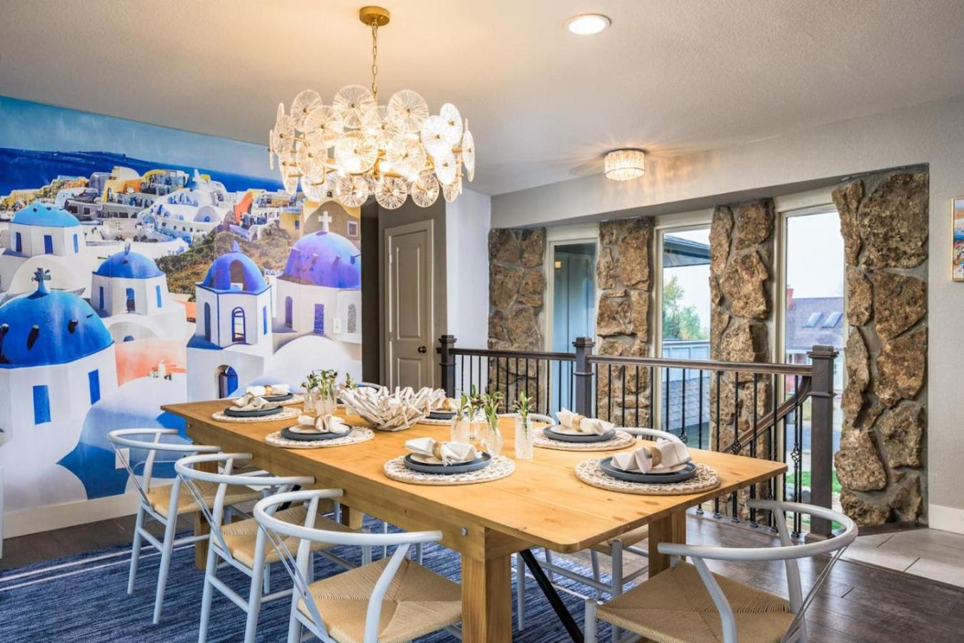 The Santorini Retreat Pool Hot Tub Game Room