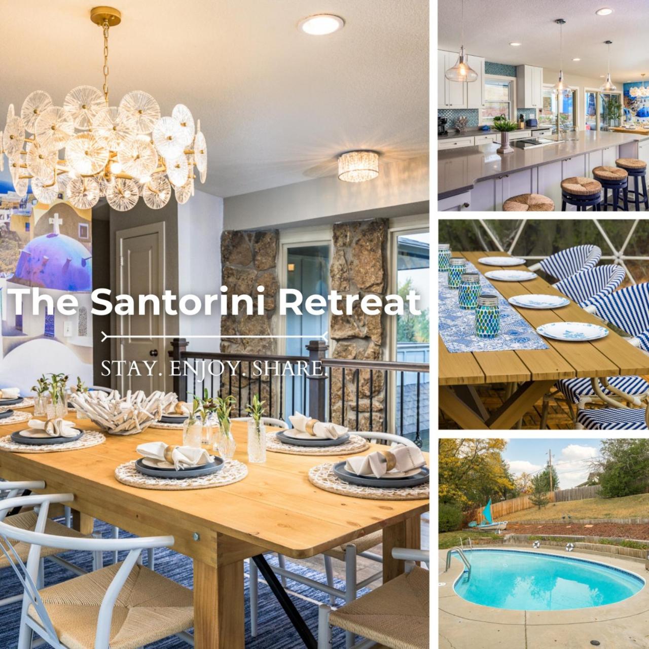The Santorini Retreat Pool Hot Tub Game Room