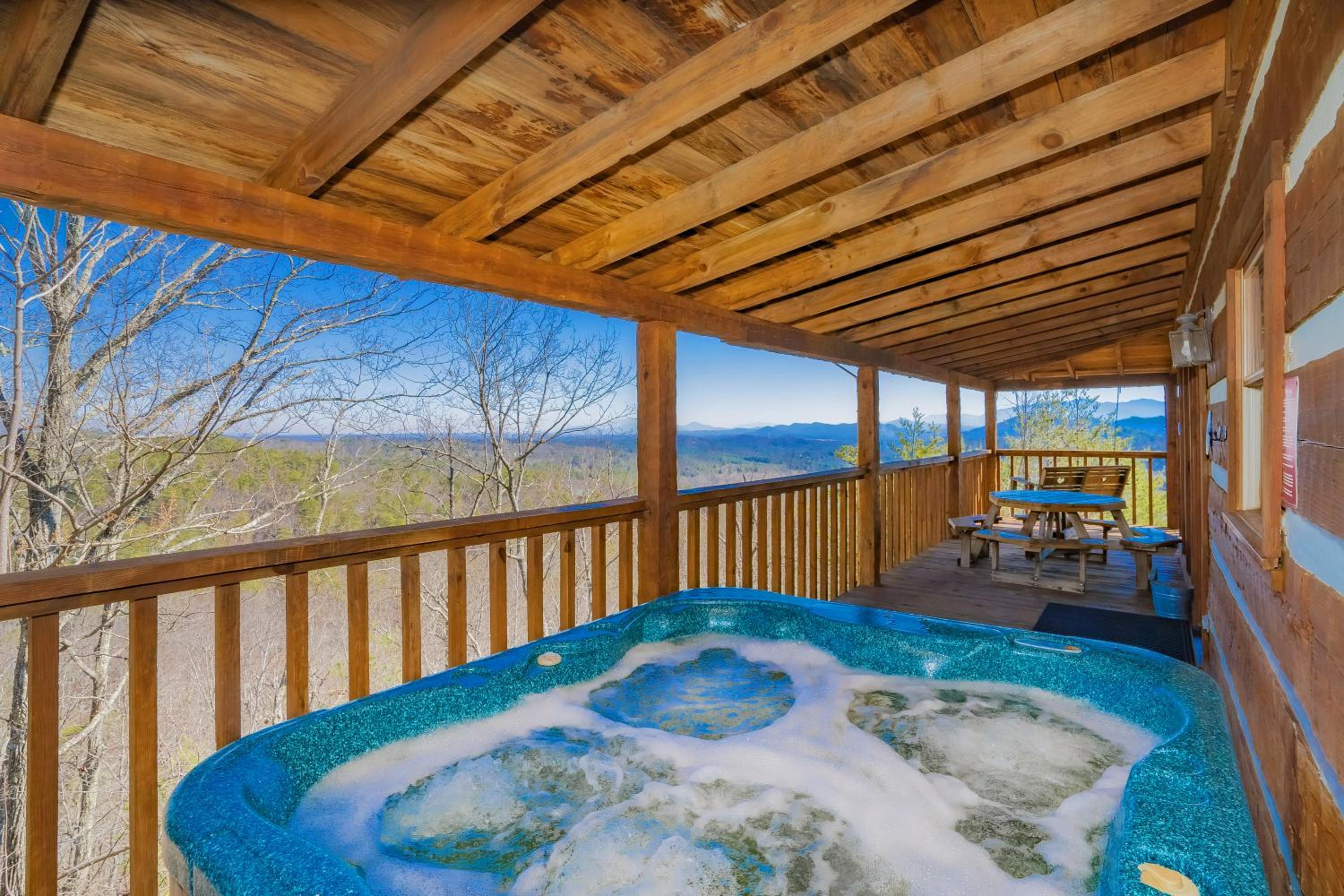 Big Blue Mist w Hot Tub Grill Fireplace GAMES