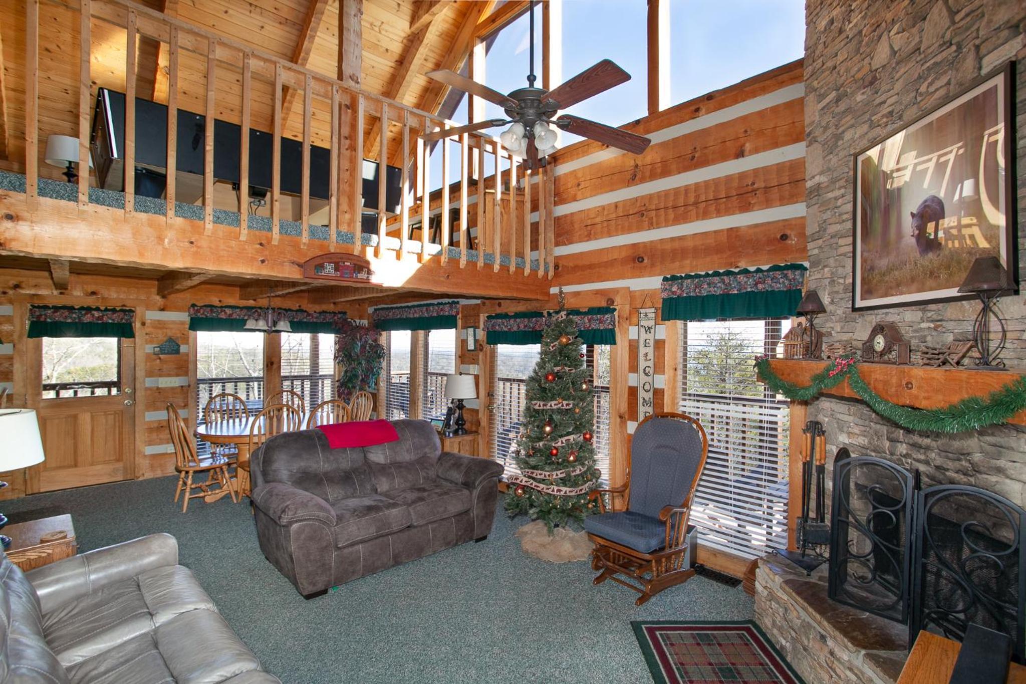 Big Blue Mist w Hot Tub Grill Fireplace GAMES