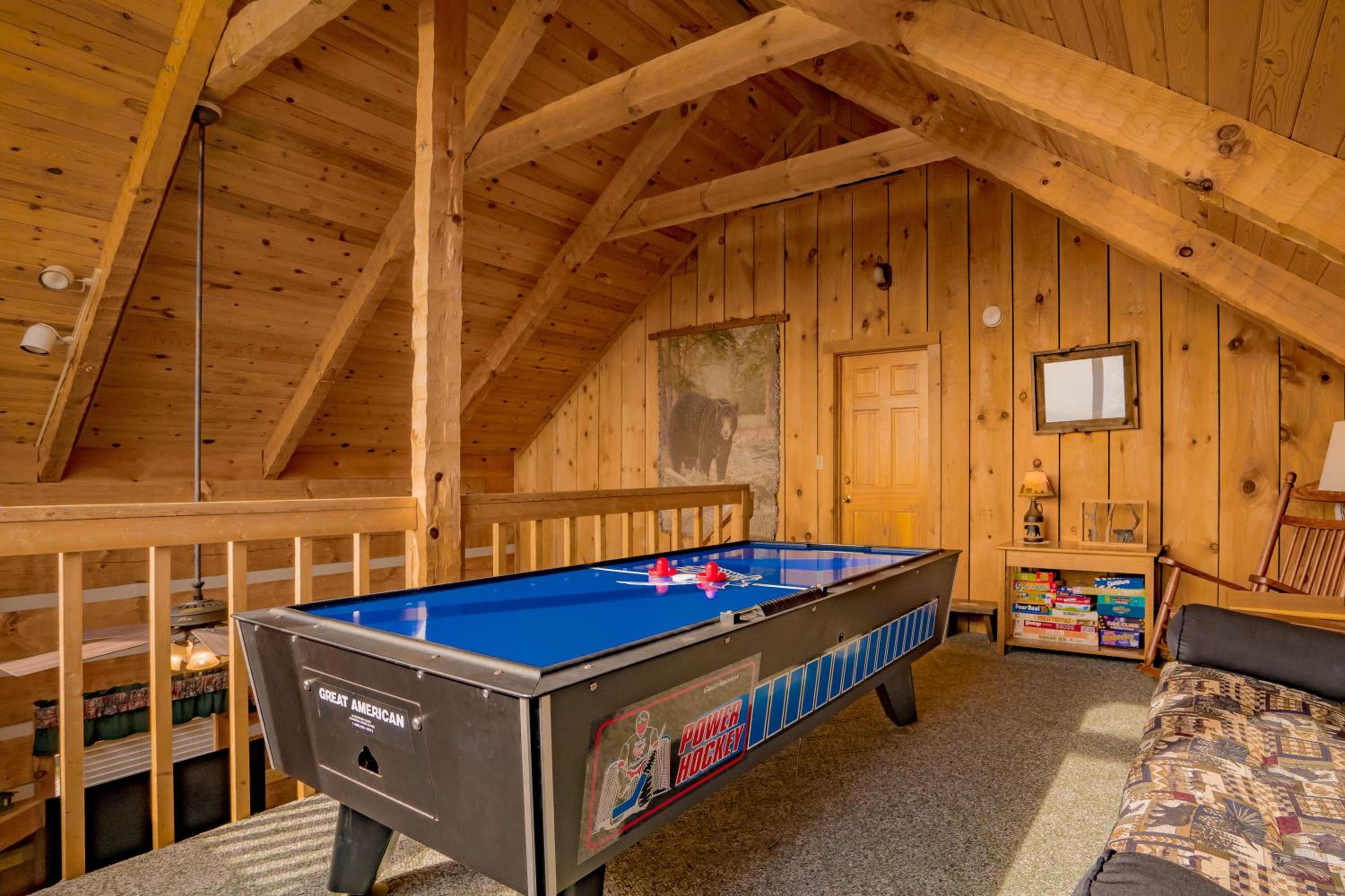 Big Blue Mist w Hot Tub Grill Fireplace GAMES