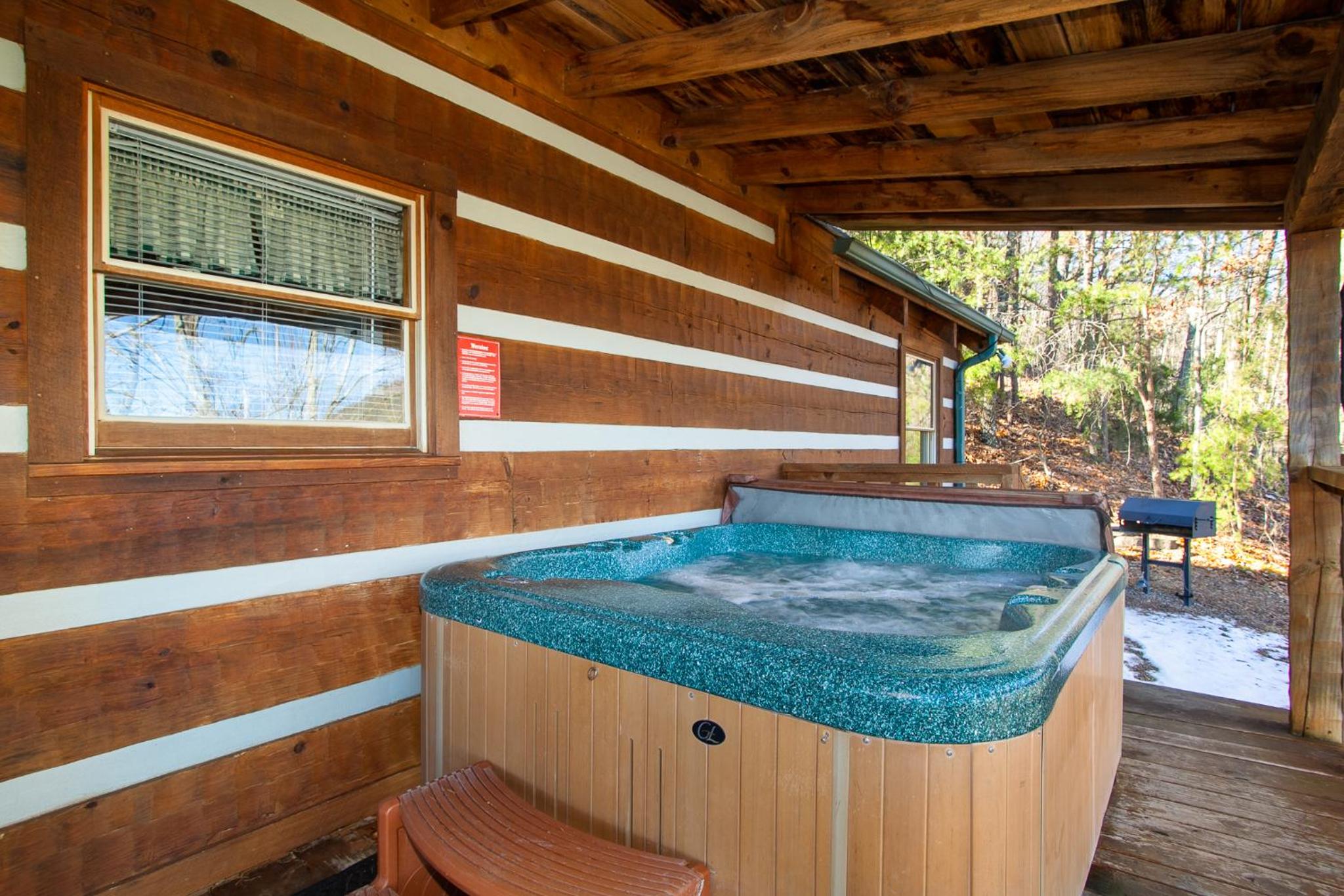 Big Blue Mist w Hot Tub Grill Fireplace GAMES