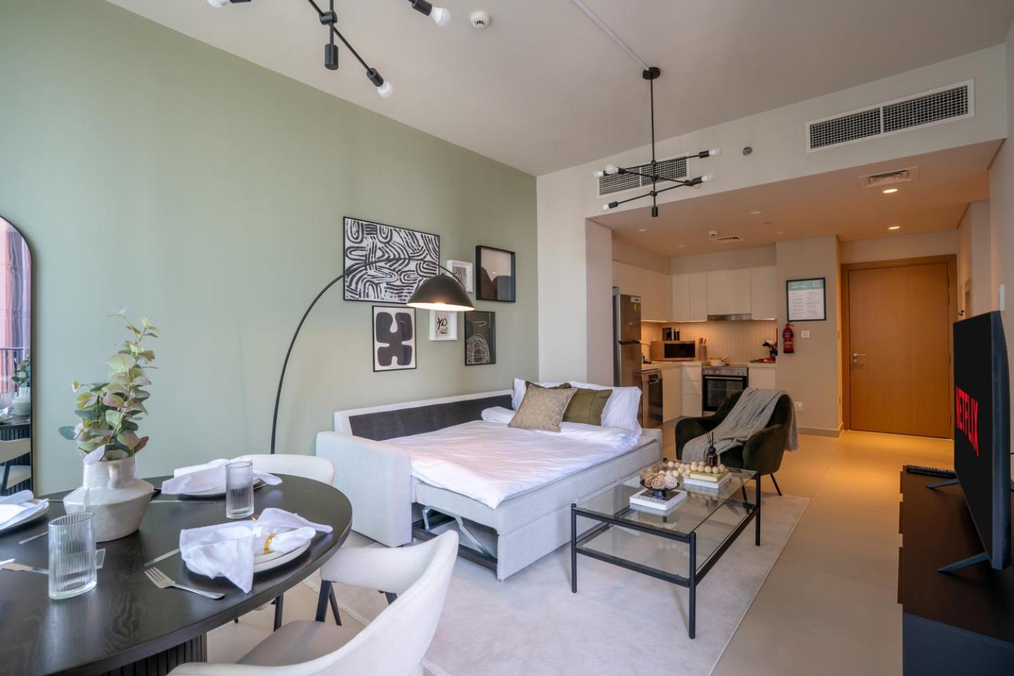 New 1BR in Creek Island with Balcony, Pool & Gym