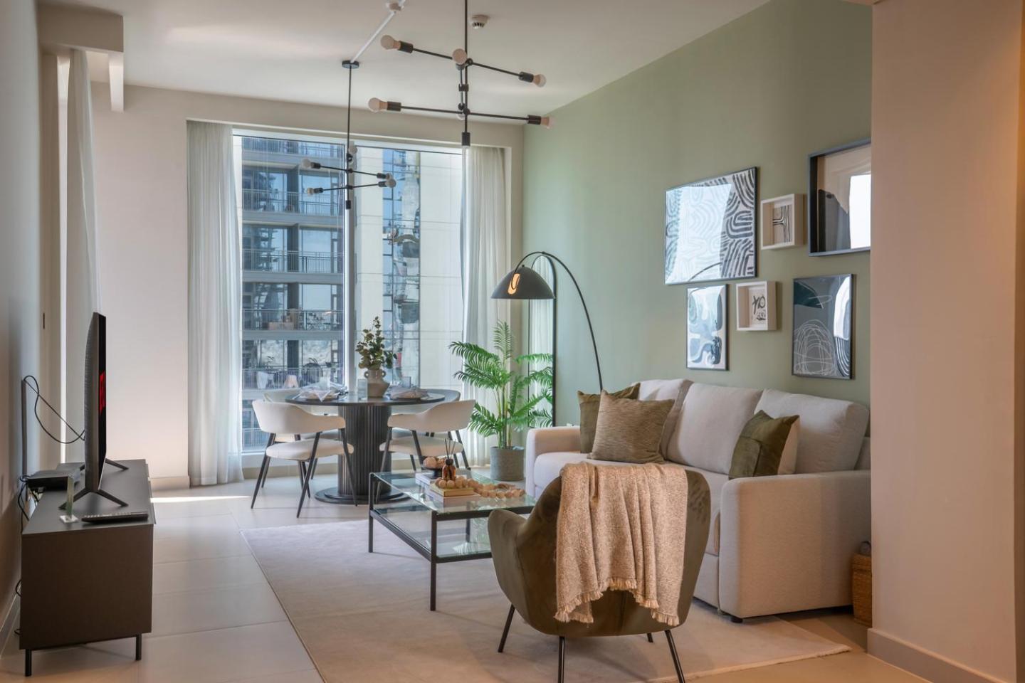New 1BR in Creek Island with Balcony, Pool & Gym