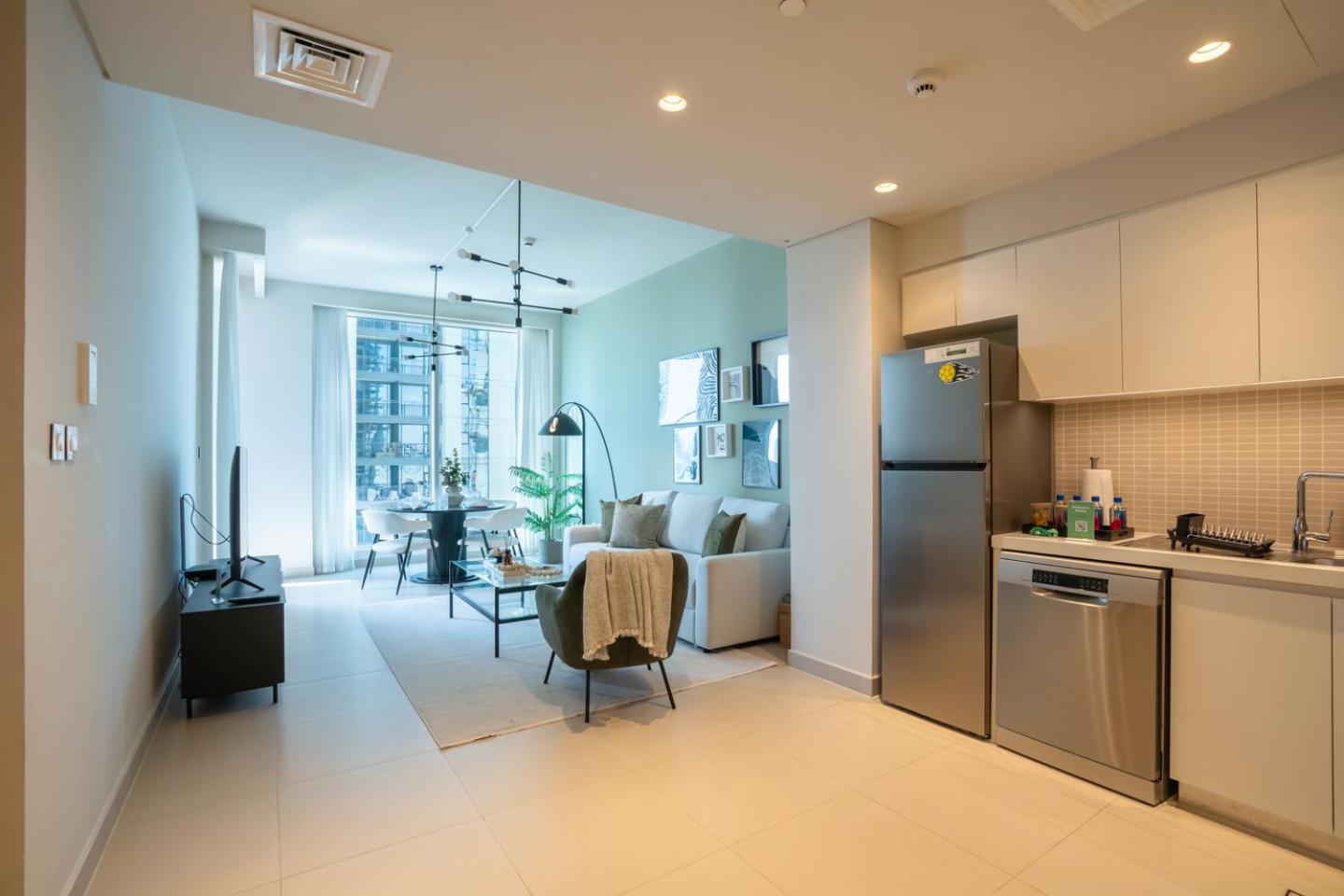 New 1BR in Creek Island with Balcony, Pool & Gym