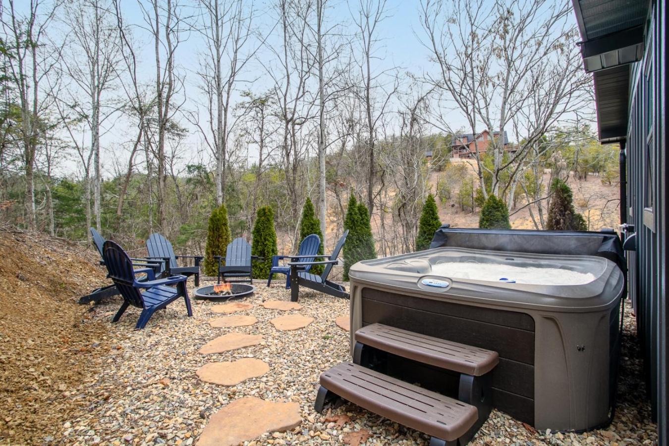 Whiskey Stone Hot Tub Fireplace Grill Arcade