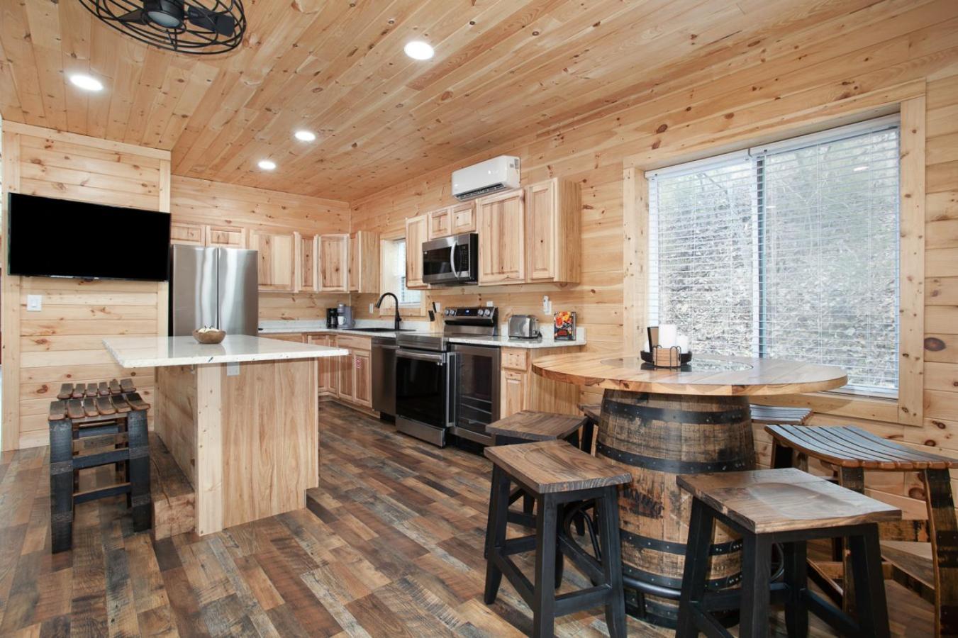 Whiskey Barrel w Hot Tub Arcade Game Fire Pit