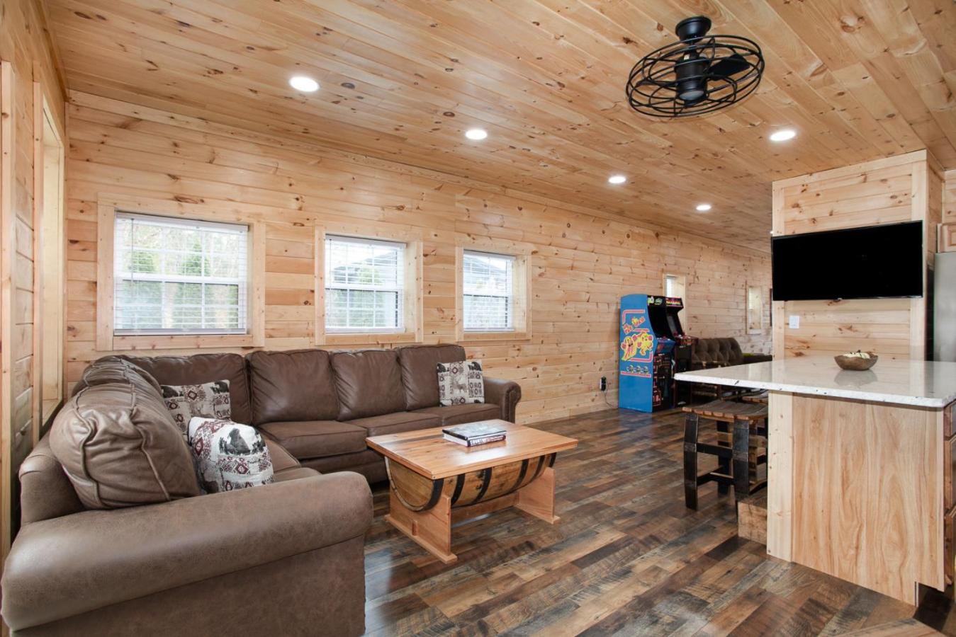 Whiskey Barrel w Hot Tub Arcade Game Fire Pit