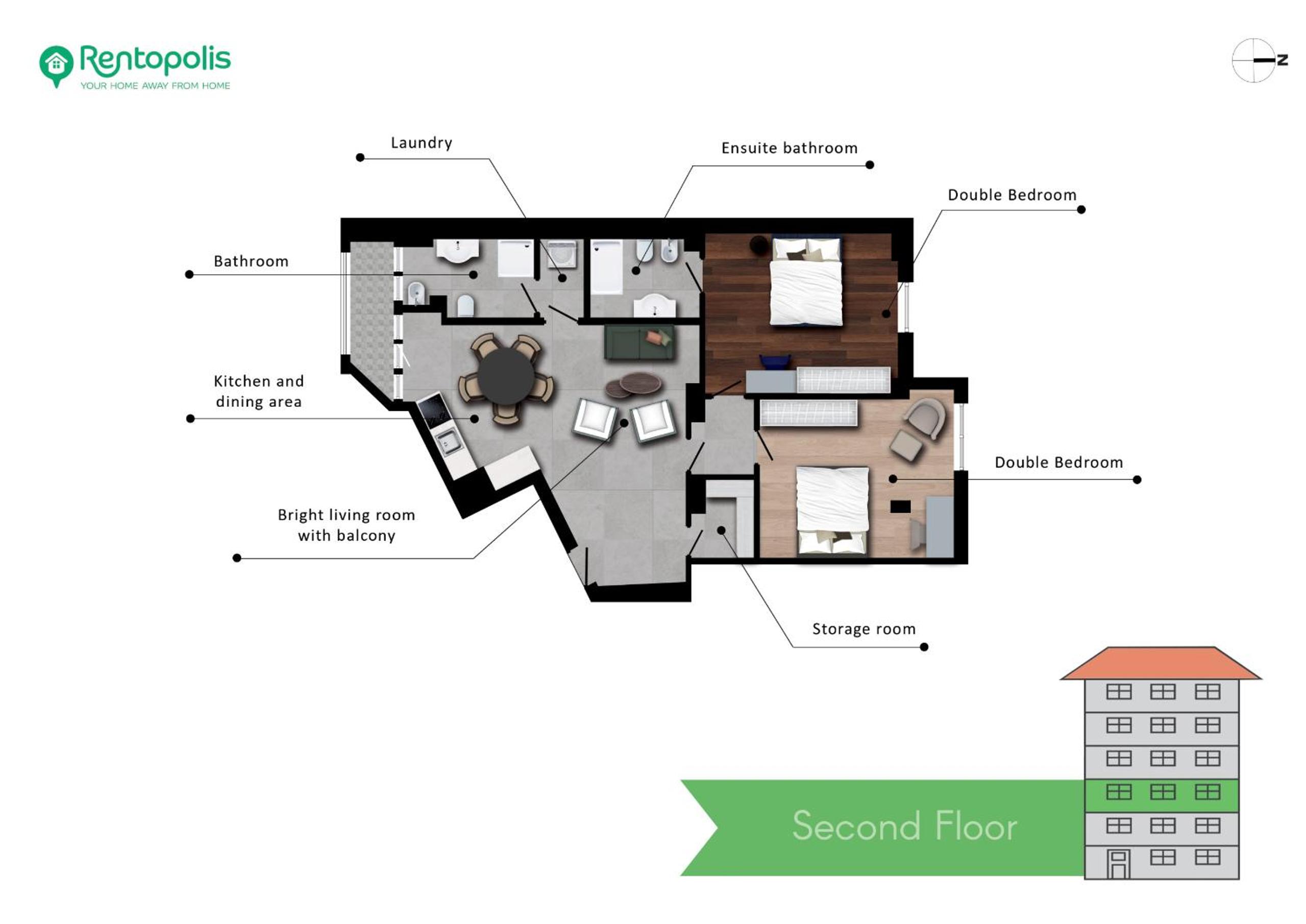 Spacious 2BDR with balcony Arco-Sempione Area, by Rentopolis
