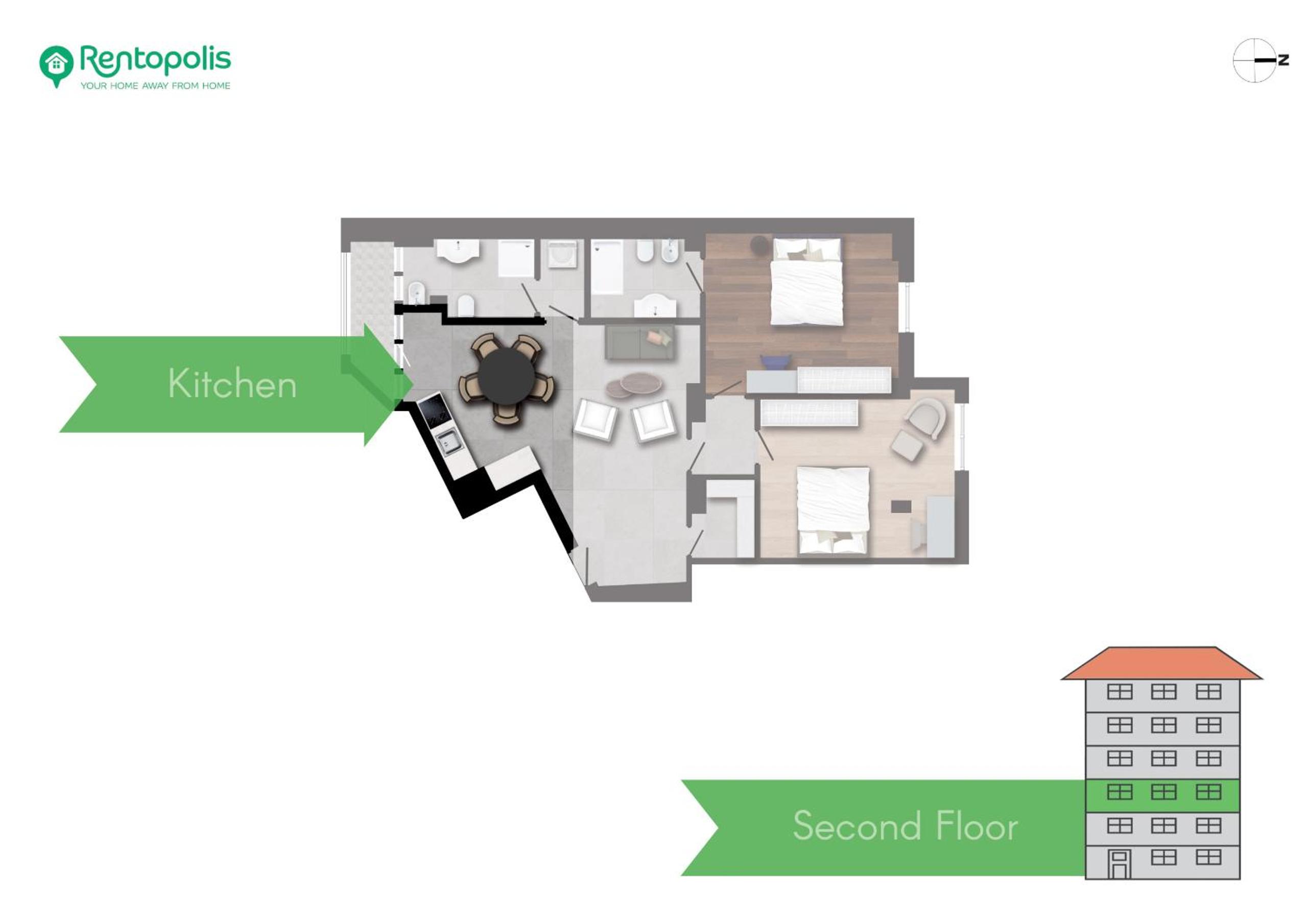 Spacious 2BDR with balcony Arco-Sempione Area, by Rentopolis