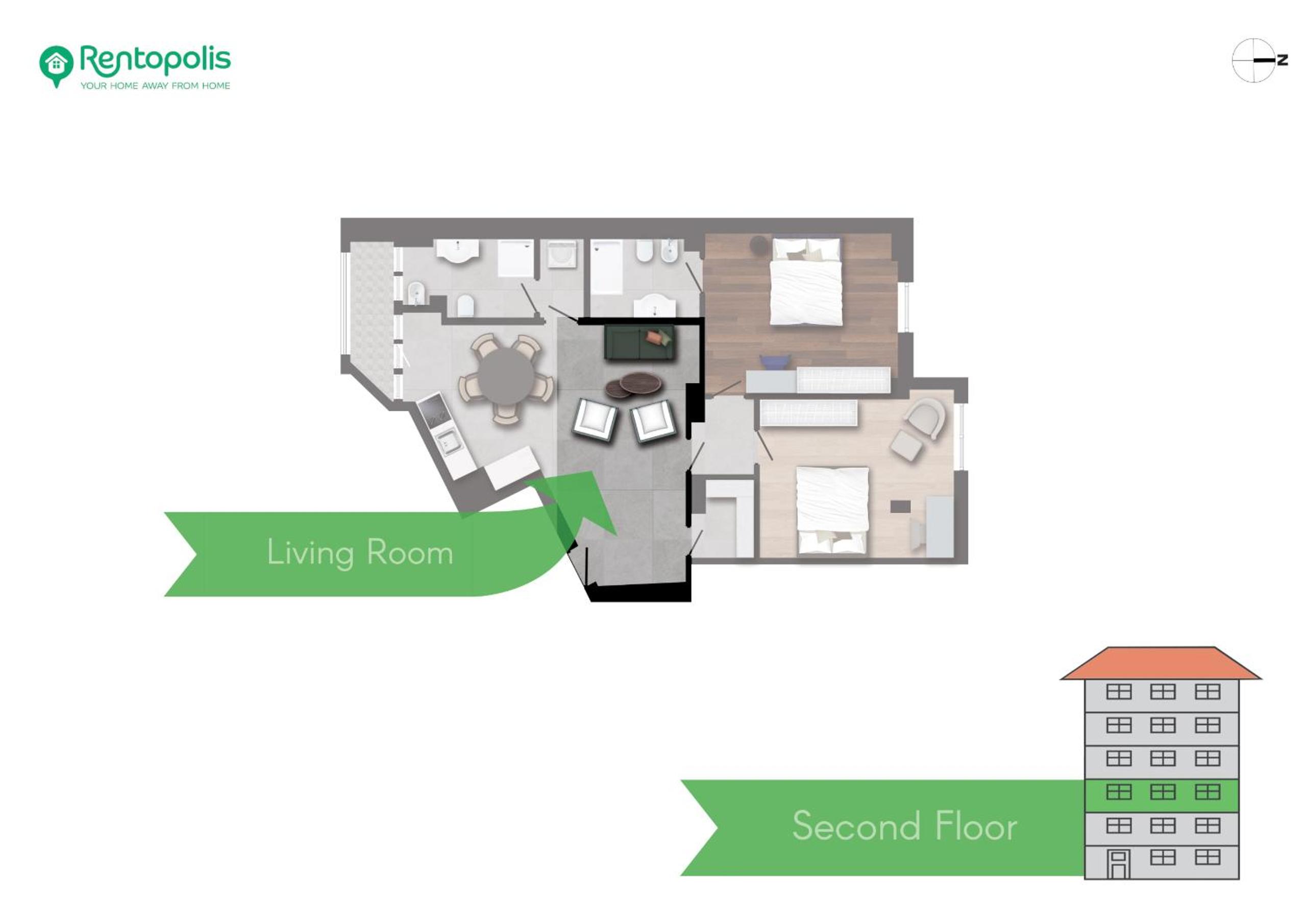 Spacious 2BDR with balcony Arco-Sempione Area, by Rentopolis