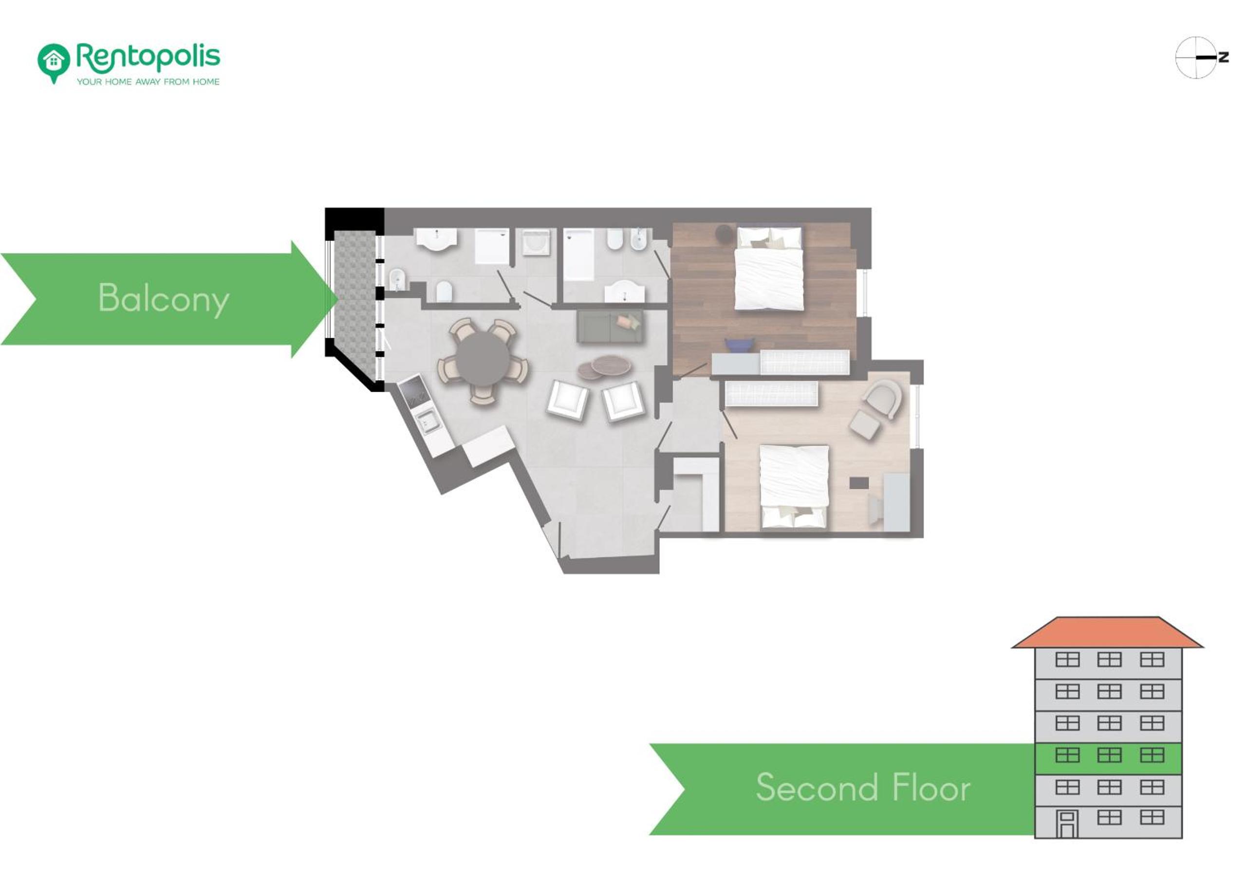 Spacious 2BDR with balcony Arco-Sempione Area, by Rentopolis