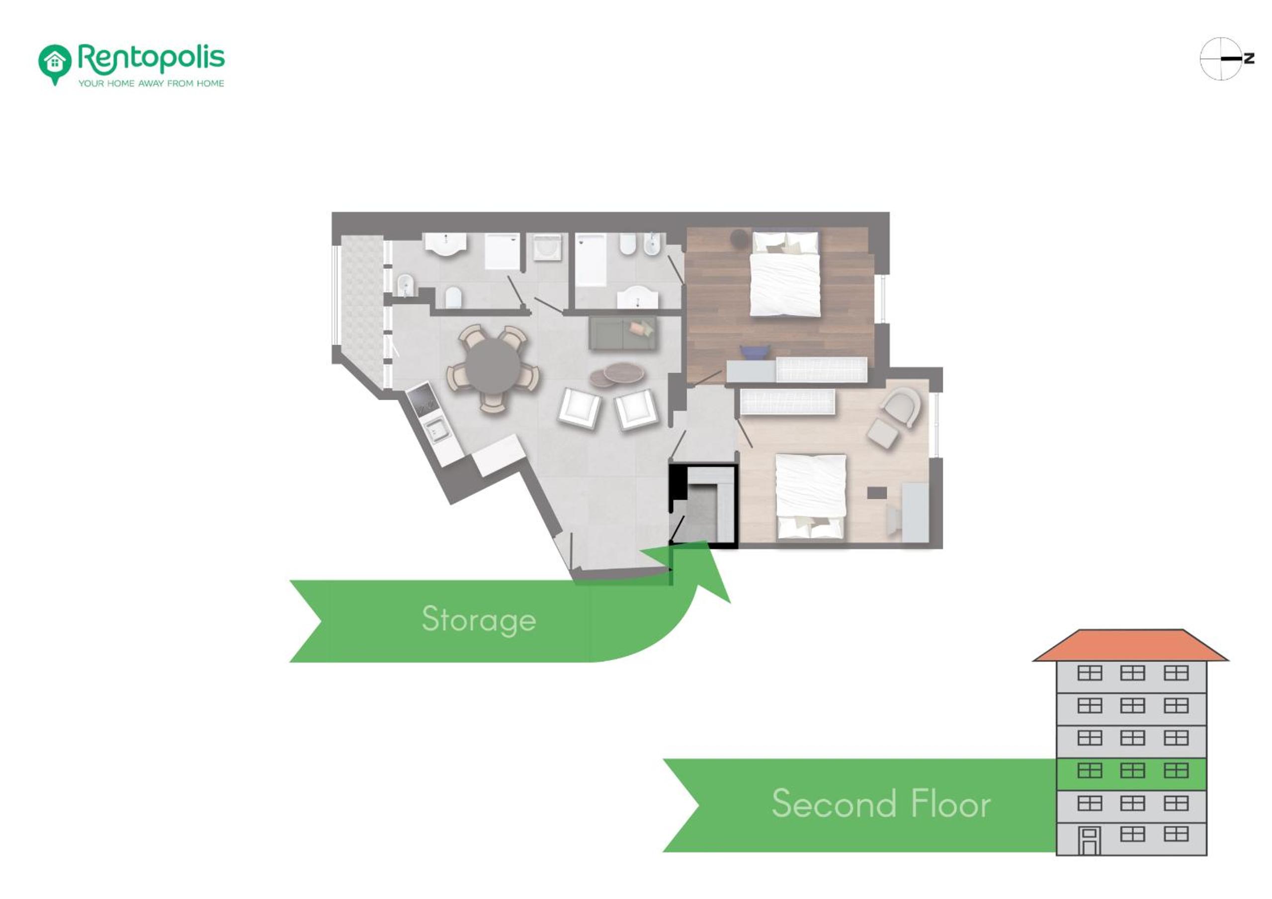 Spacious 2BDR with balcony Arco-Sempione Area, by Rentopolis