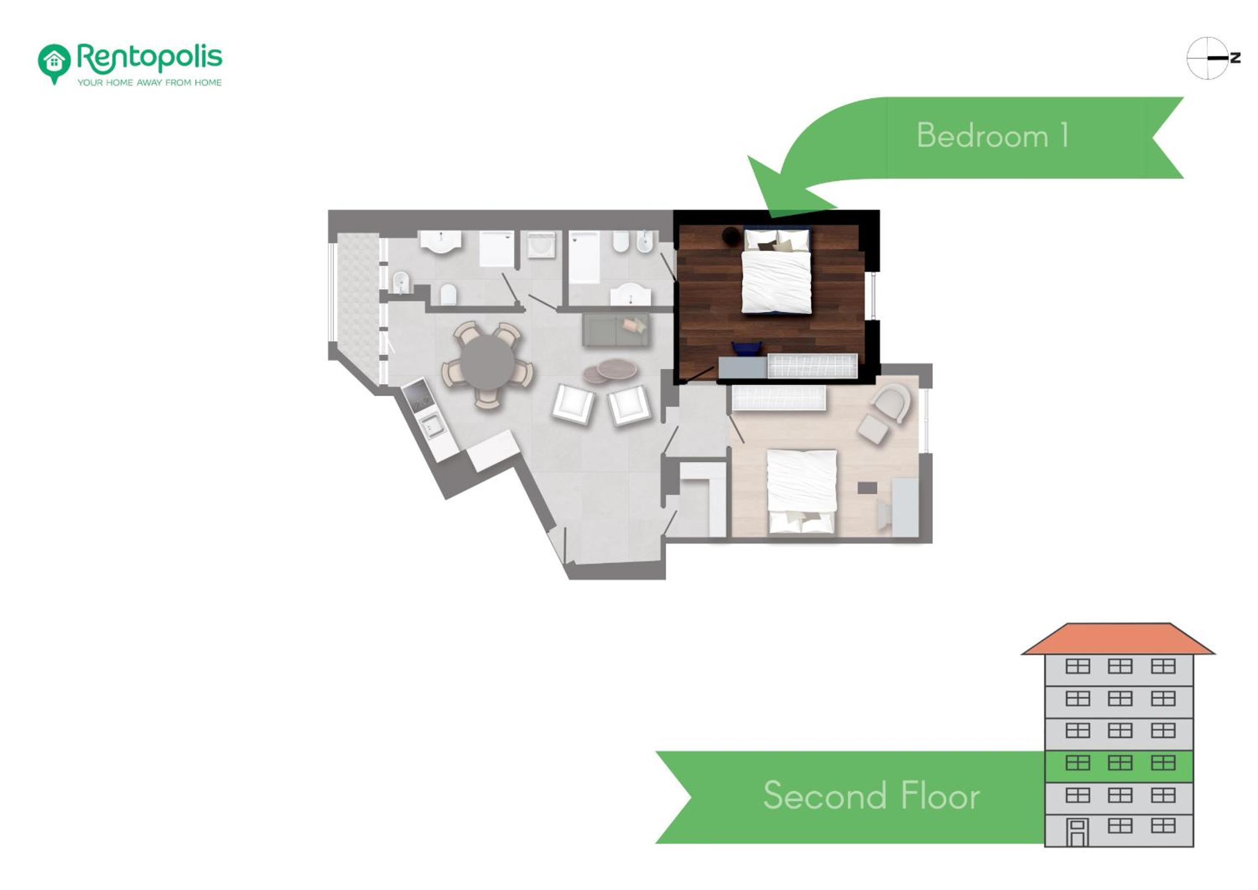 Spacious 2BDR with balcony Arco-Sempione Area, by Rentopolis