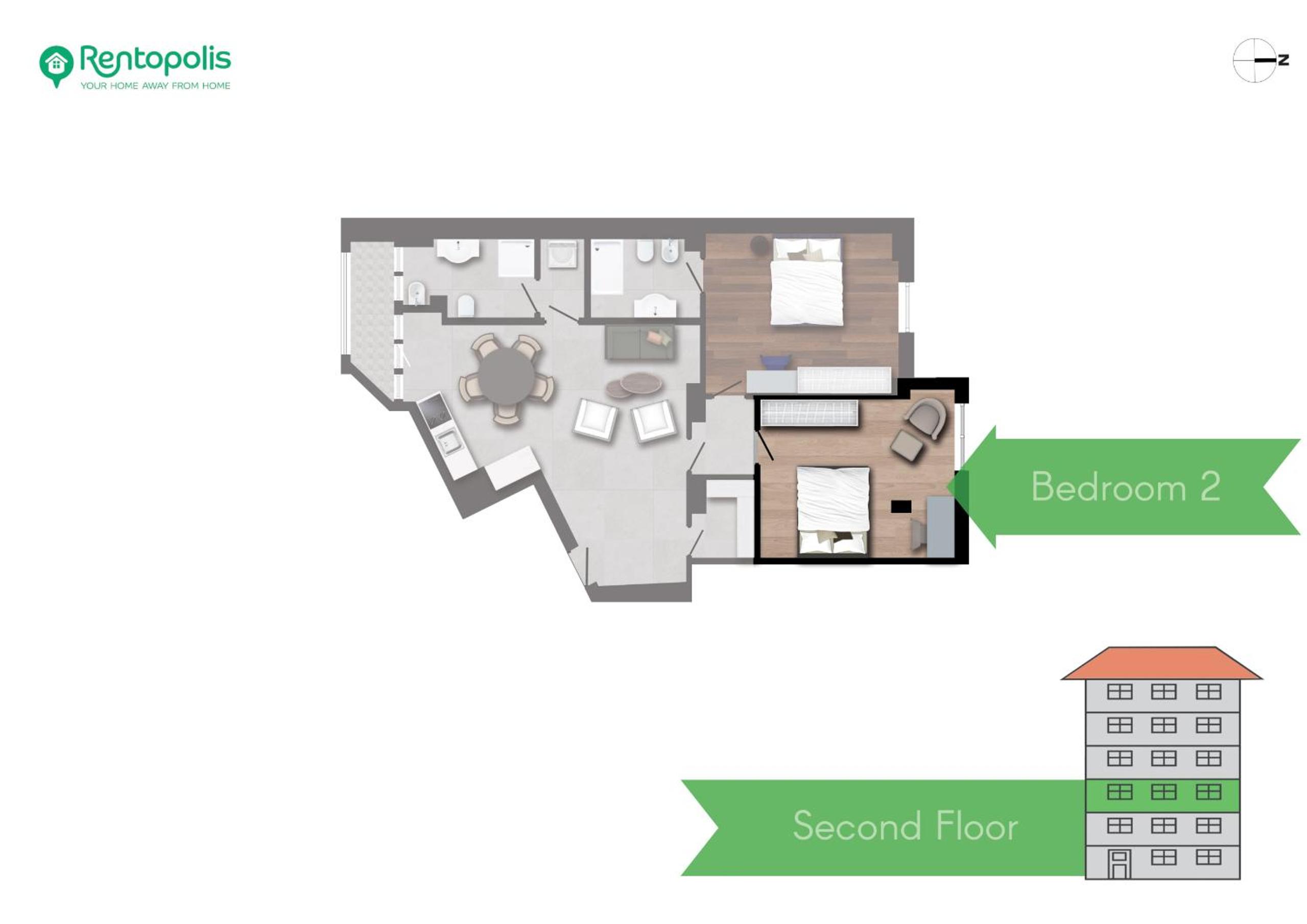 Spacious 2BDR with balcony Arco-Sempione Area, by Rentopolis