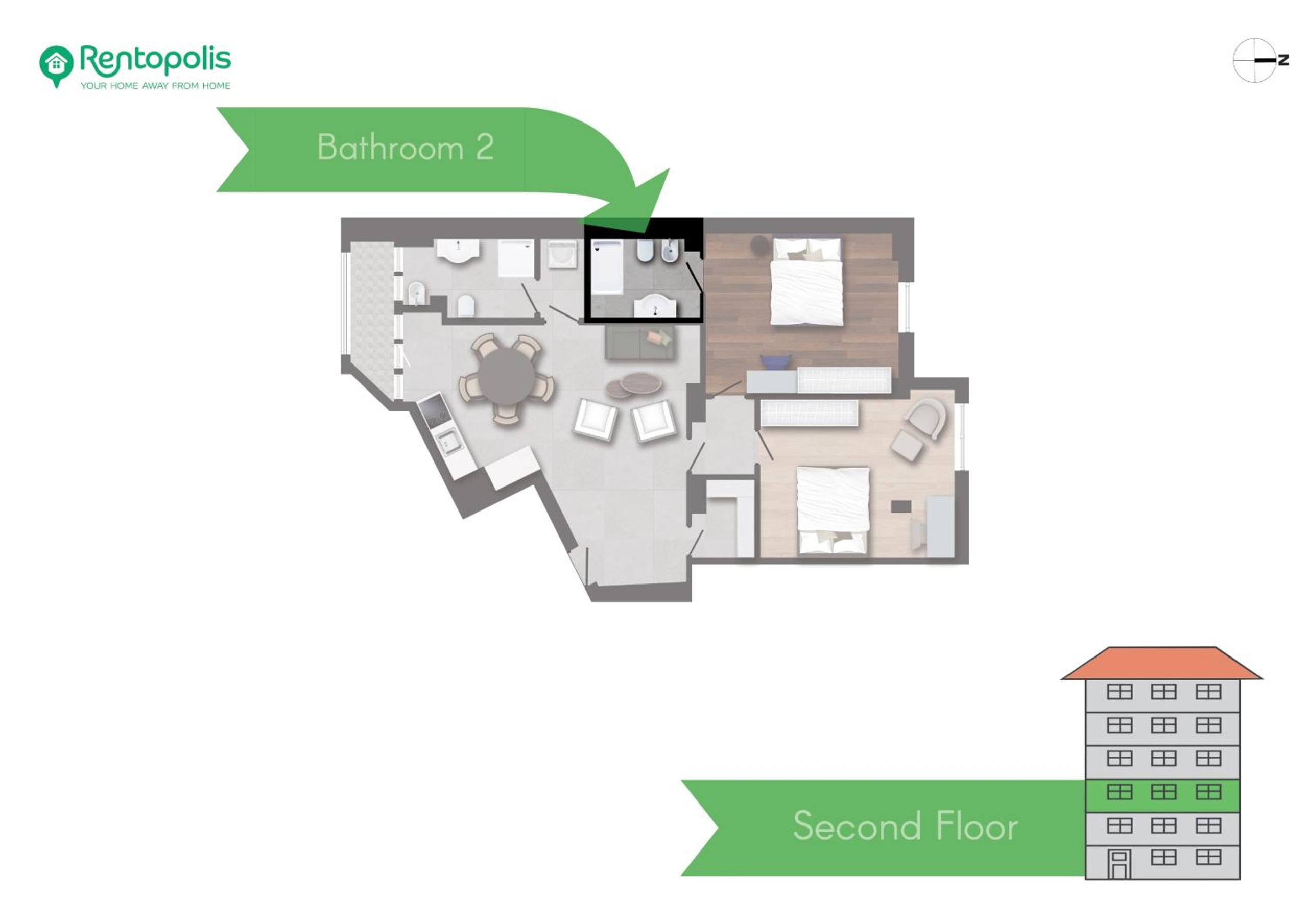 Spacious 2BDR with balcony Arco-Sempione Area, by Rentopolis