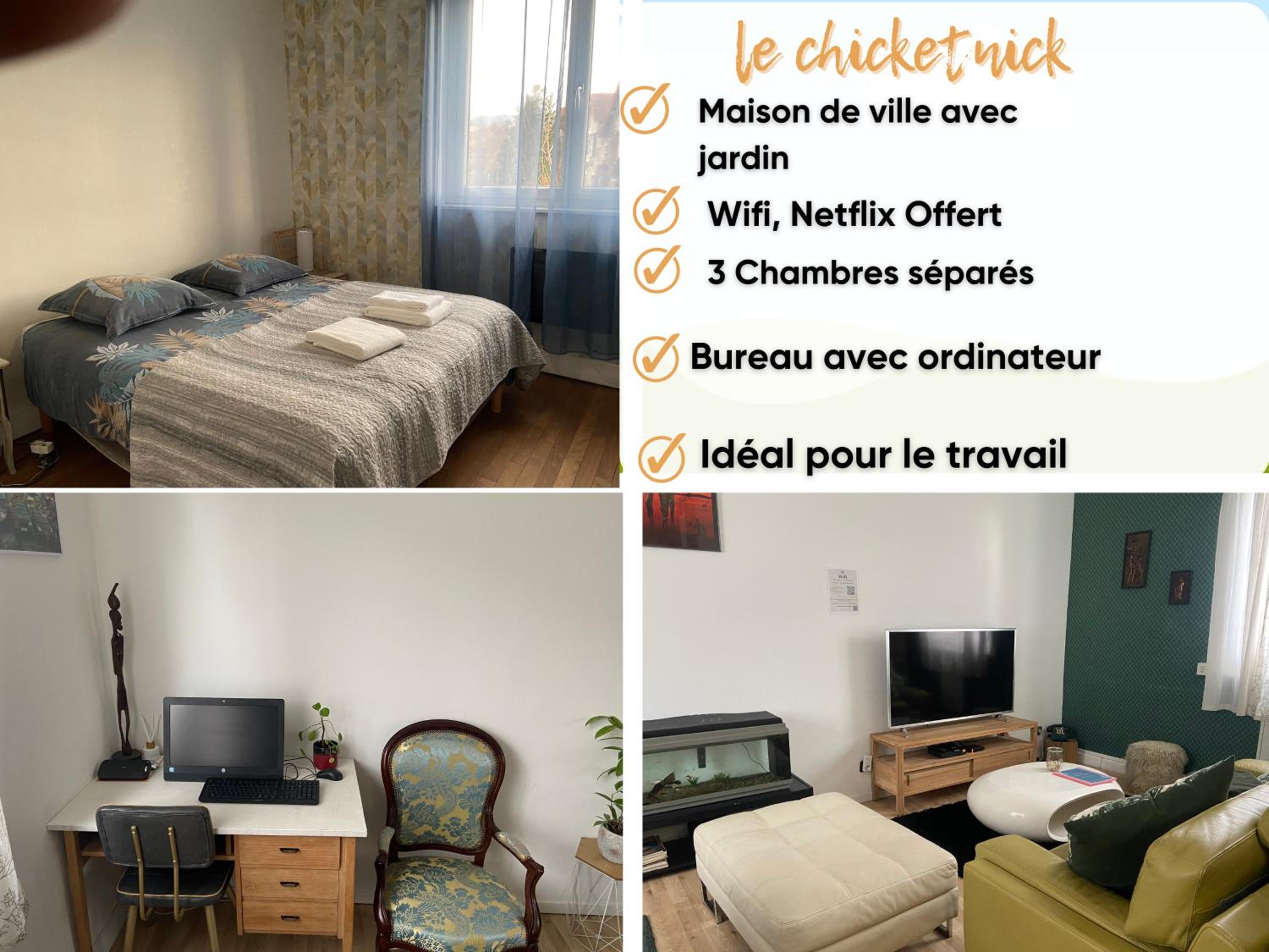 ChicEthnik! Maison de ville, 3 chambres, 6 places.