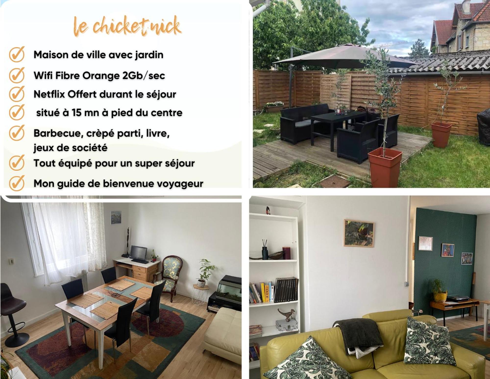 ChicEthnik! Maison de ville, 3 chambres, 6 places.
