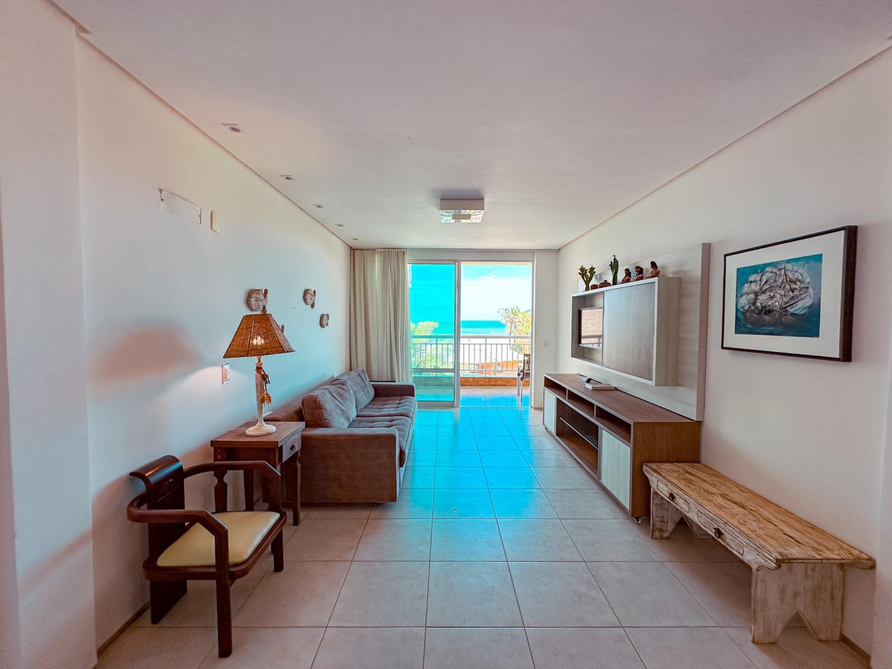 Vista Mar Deslumbrante! Apê na Areia confortável e espaçoso no Porto das Dunas, Ideal para Famílias