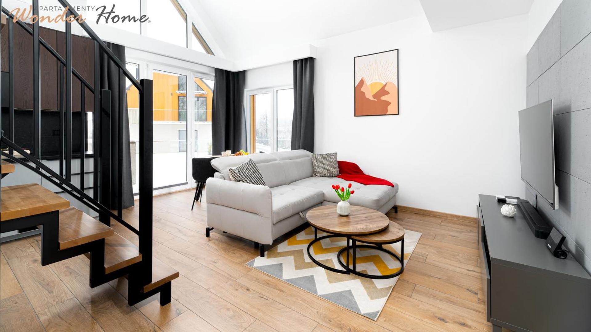 Wonder Home - Domki Hillside tuż przy stoku narciarskim - na terenie kompleksu plac zabaw i zewnętrzna siłownia, sklep, parking