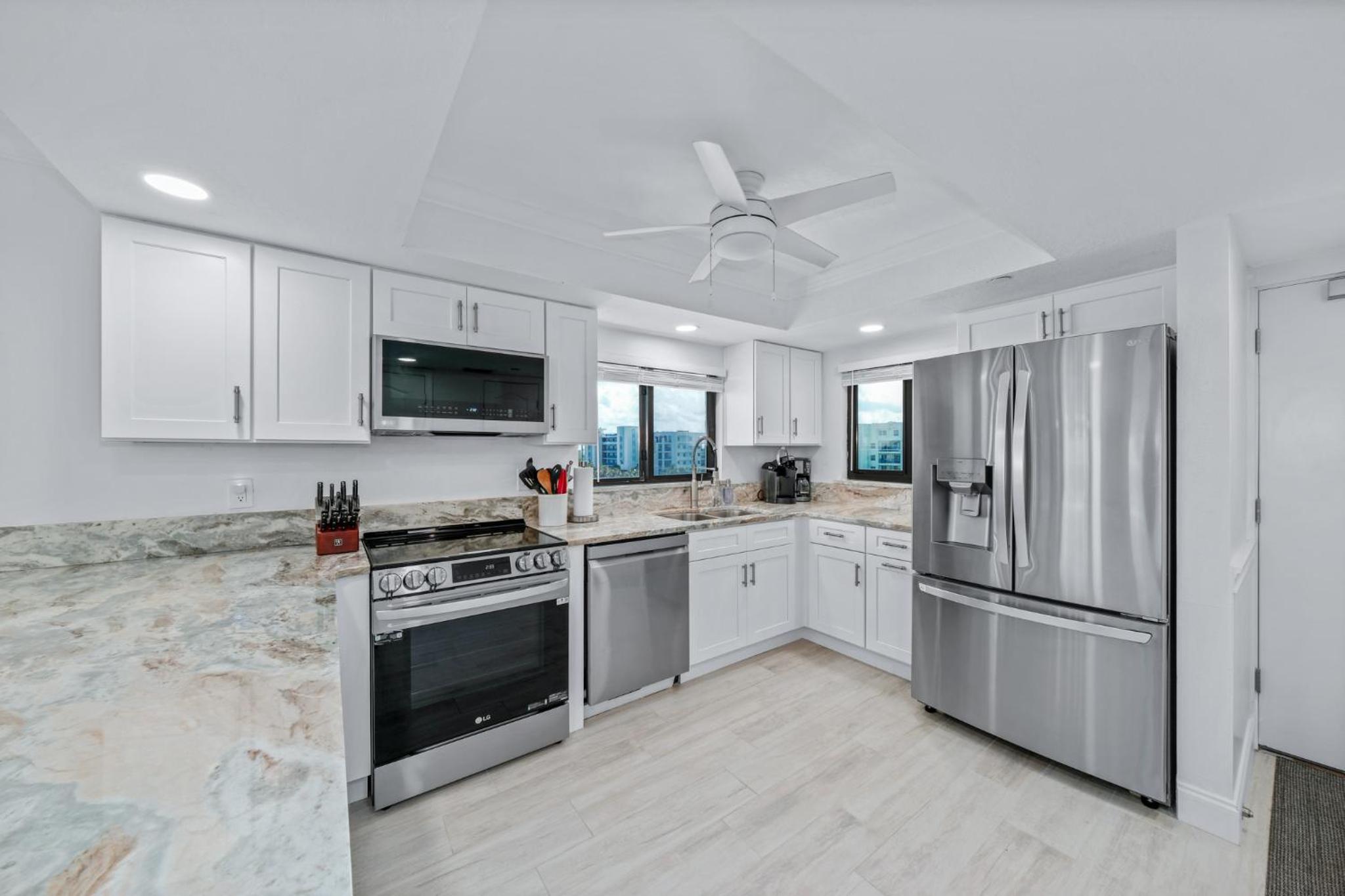 Corner oceanfront views with wrap around balcony located on the no-drive beach!