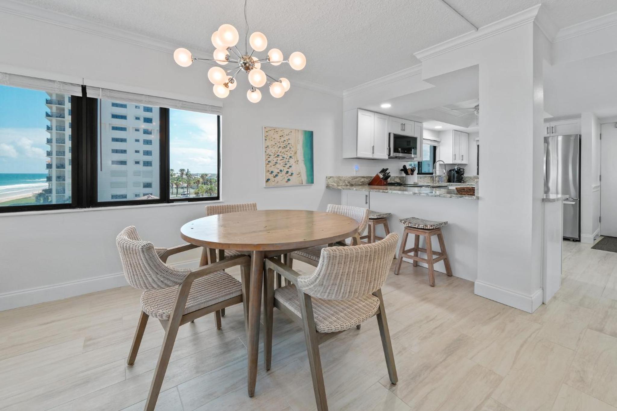 Corner oceanfront views with wrap around balcony located on the no-drive beach!