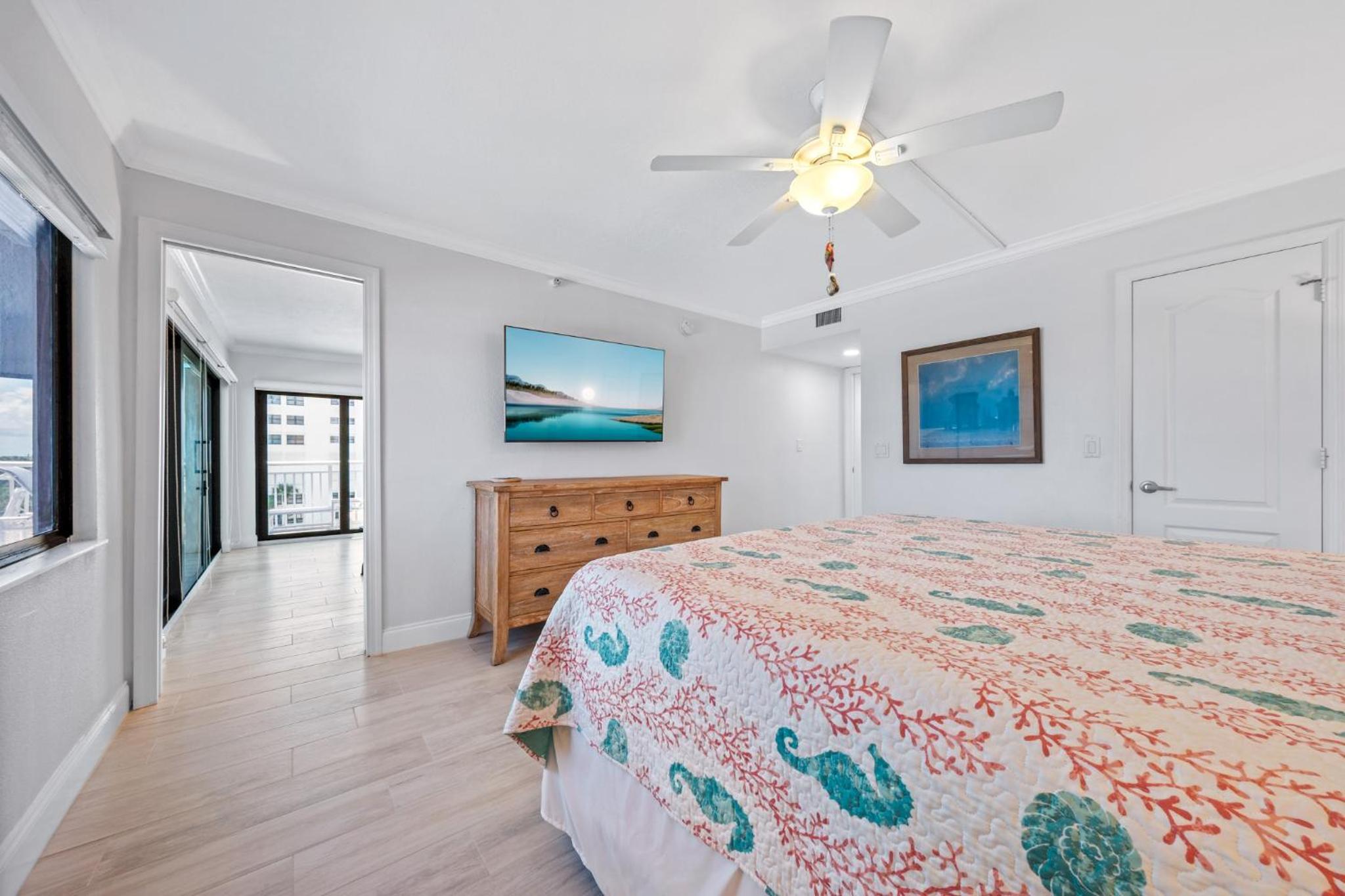 Corner oceanfront views with wrap around balcony located on the no-drive beach!