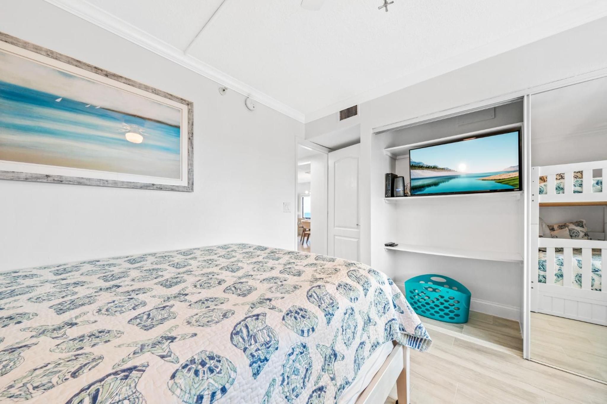 Corner oceanfront views with wrap around balcony located on the no-drive beach!