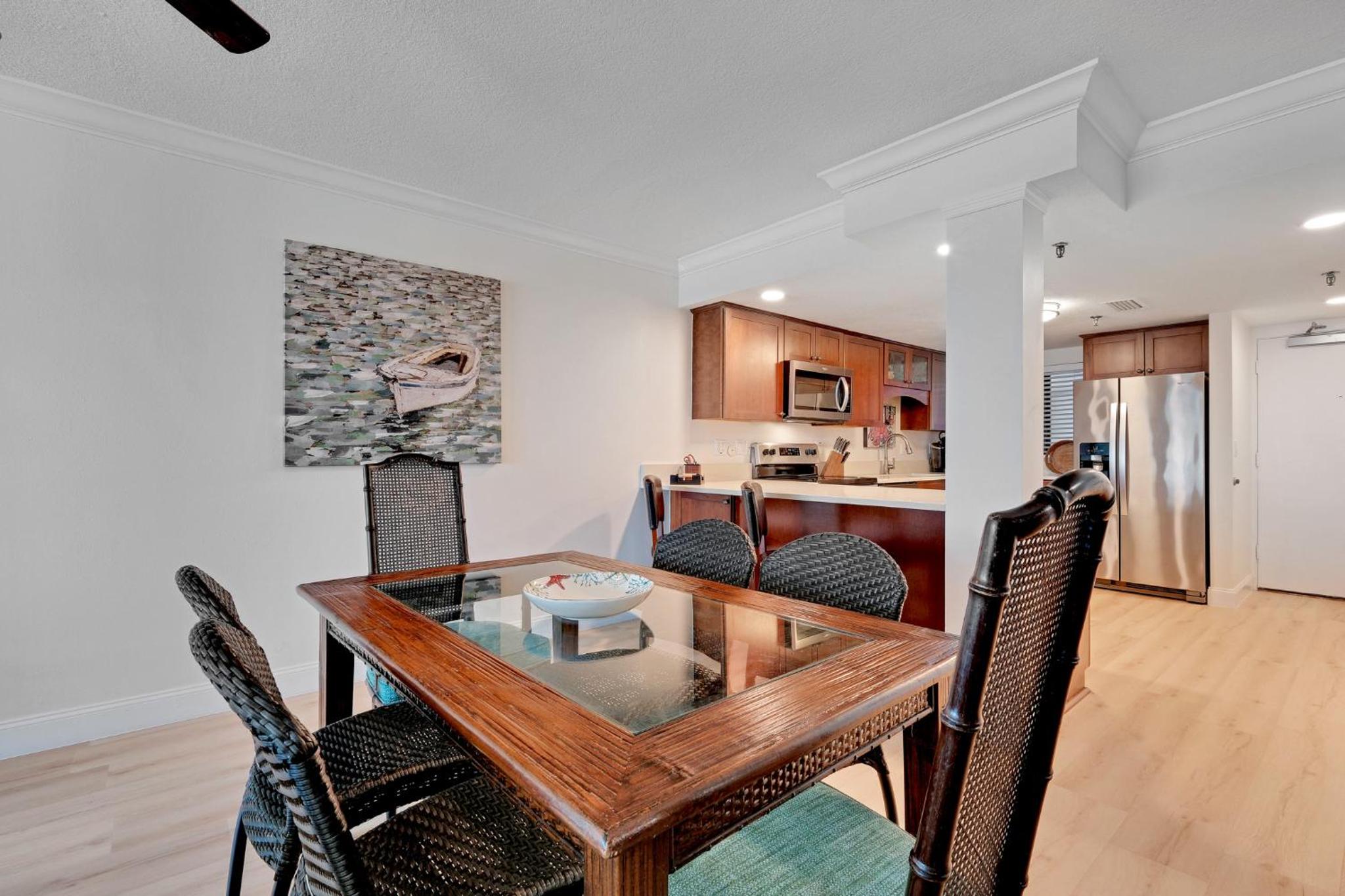 Large oceanfront balcony with pool & beach access located on the no-drive beach!