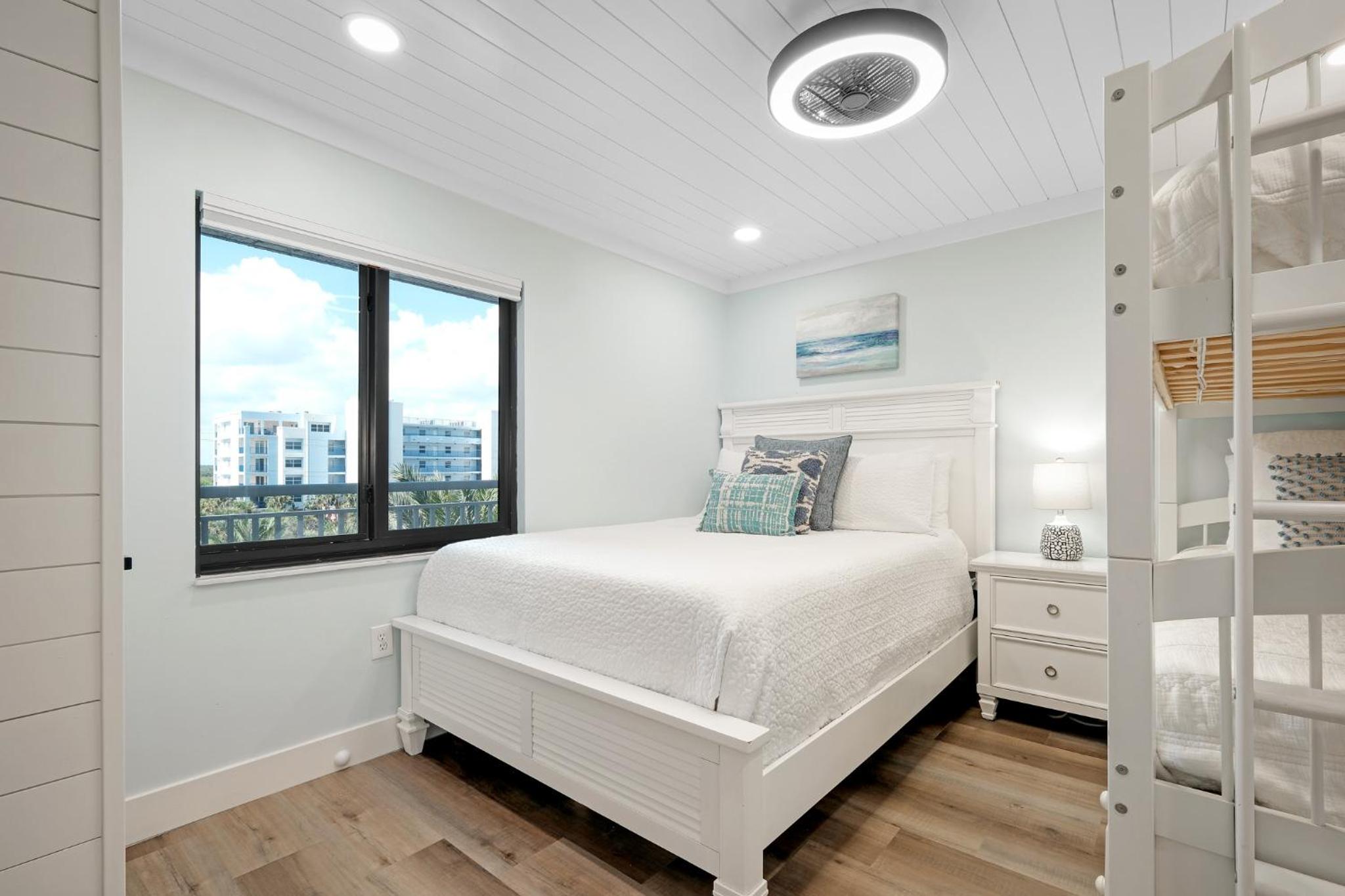 Large balcony with direct oceanfront views and access to complex pool