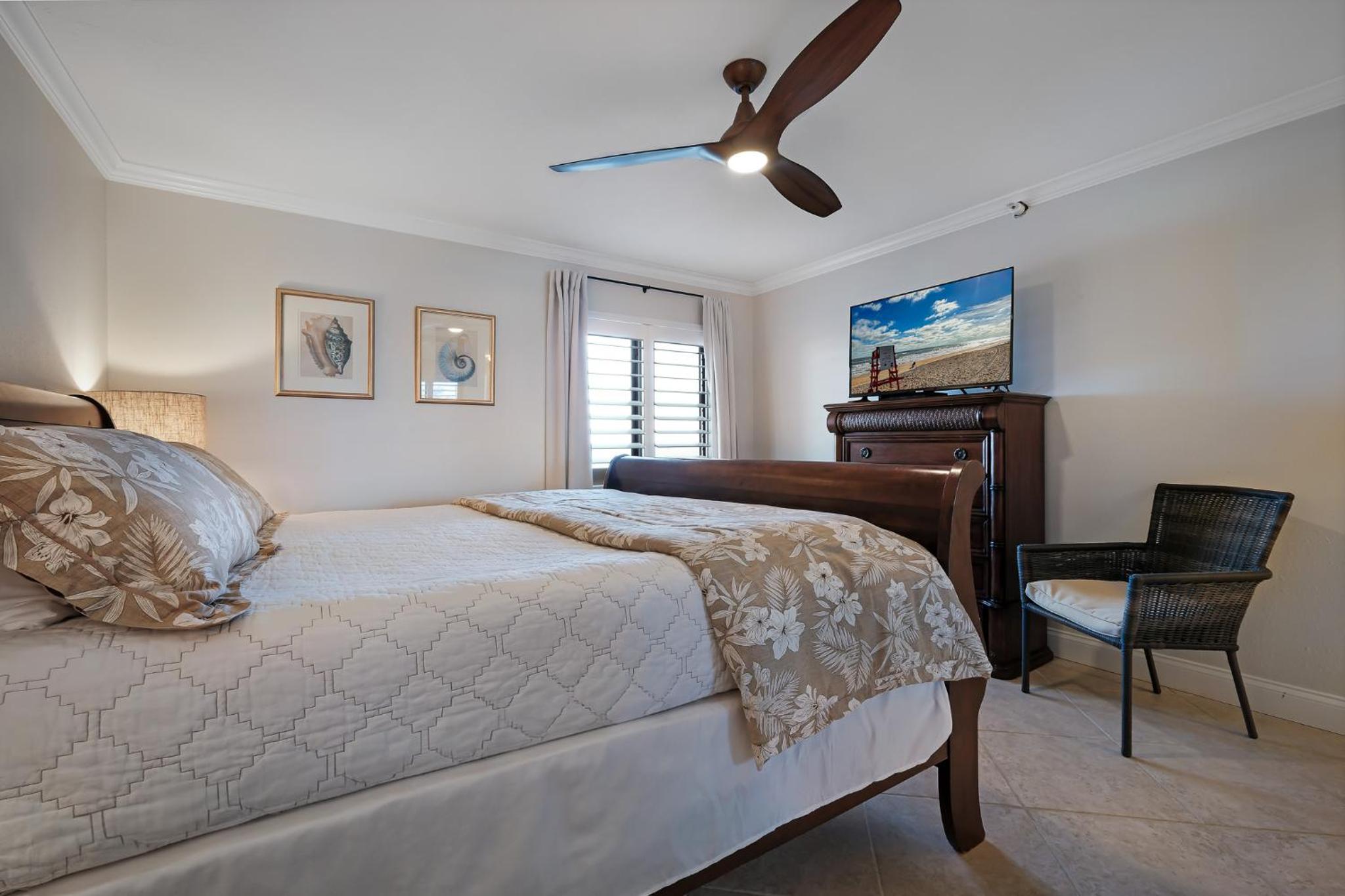 Take in the oceanfront corner views located on the no-drive beach!