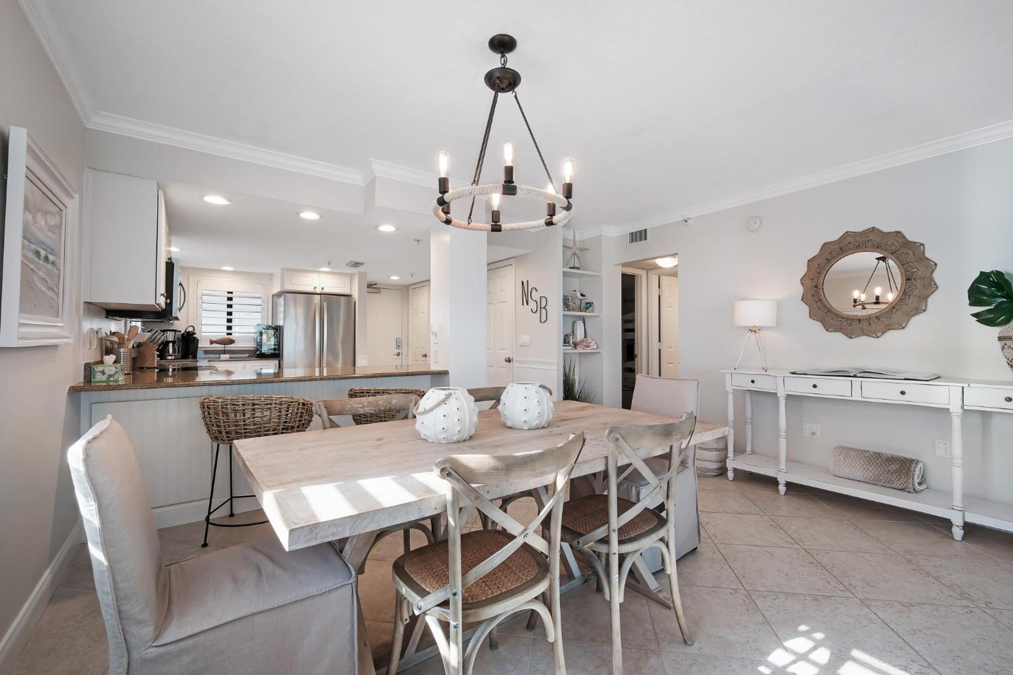 Take in the oceanfront corner views located on the no-drive beach!