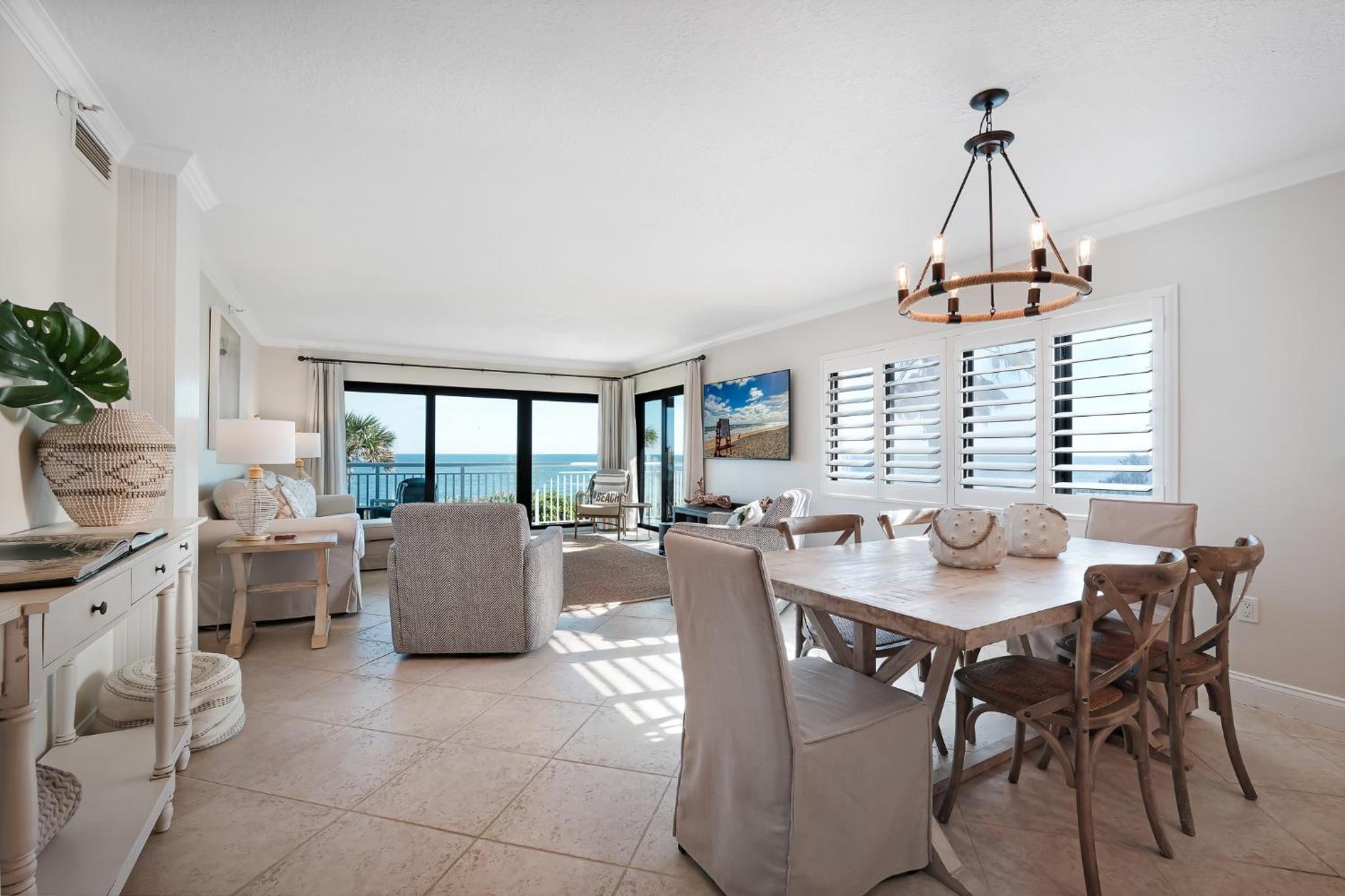 Take in the oceanfront corner views located on the no-drive beach!