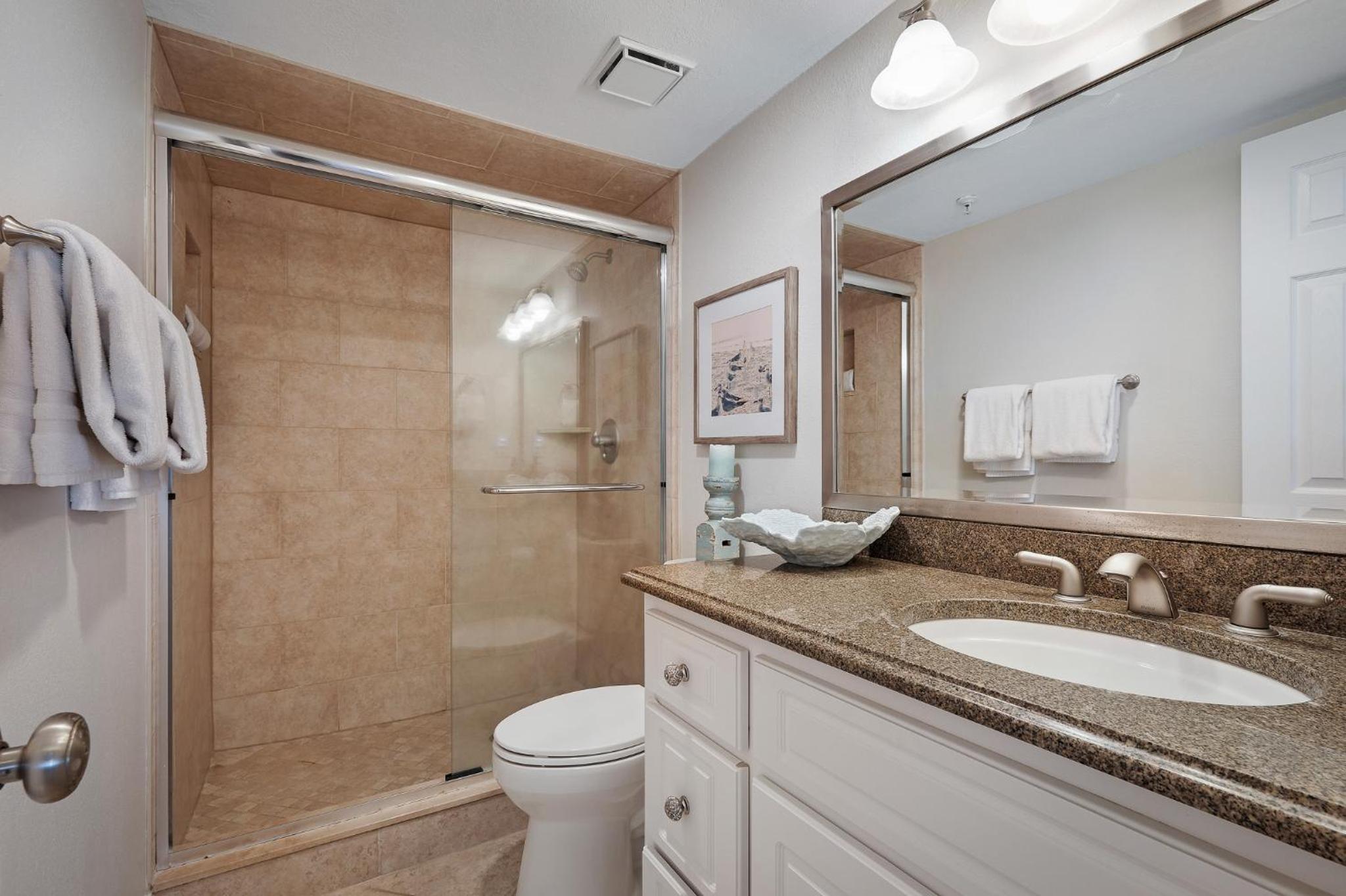 Take in the oceanfront corner views located on the no-drive beach!