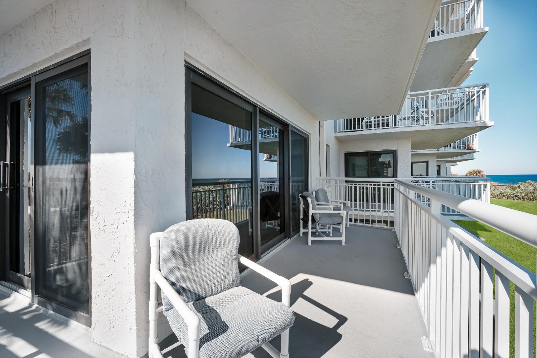 Take in the oceanfront corner views located on the no-drive beach!