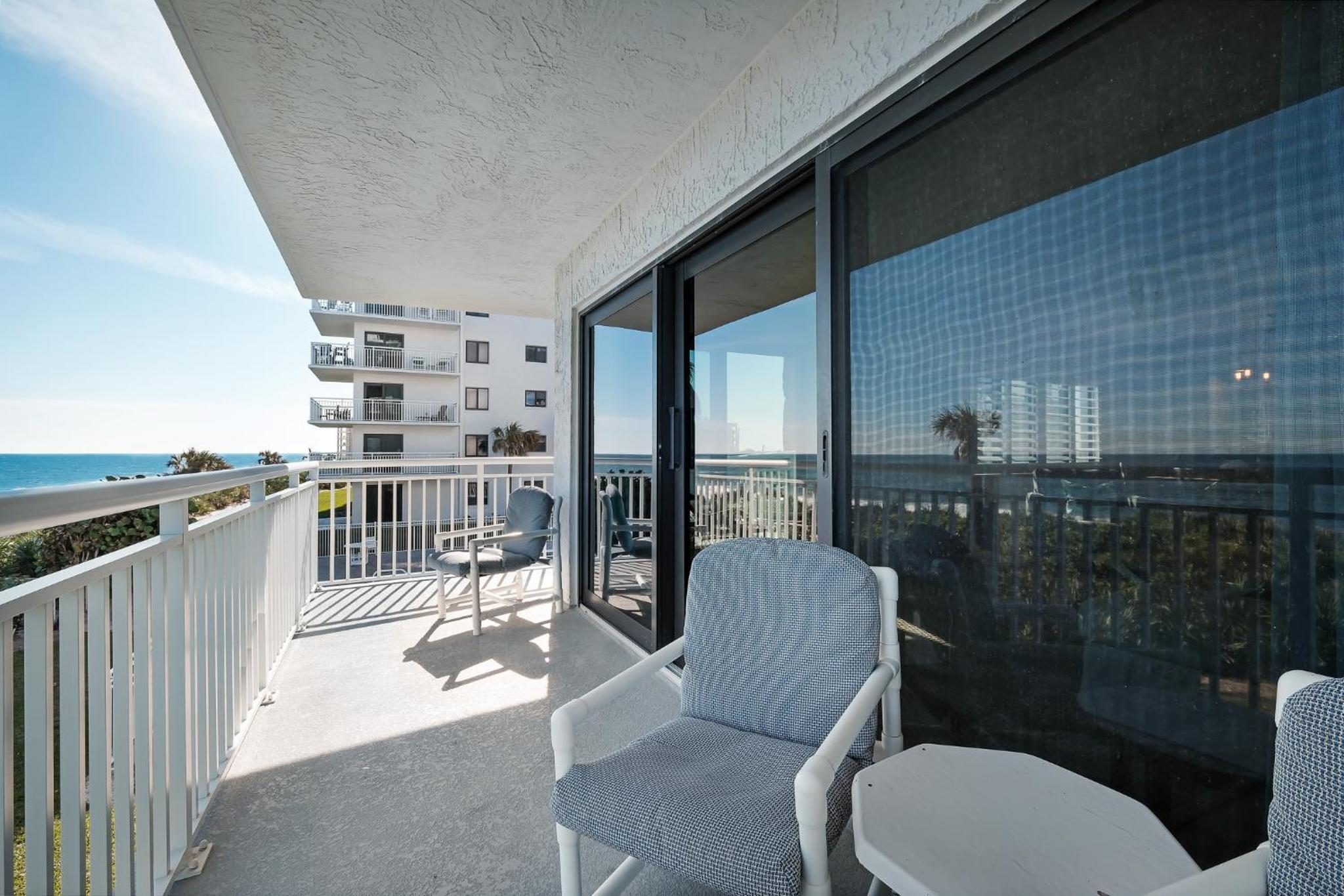 Take in the oceanfront corner views located on the no-drive beach!