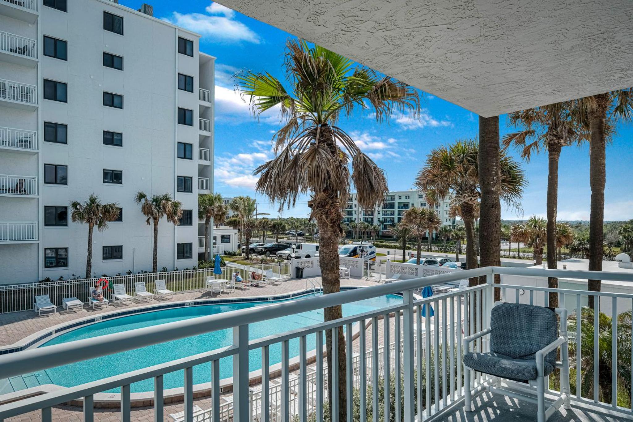 Take in the oceanfront corner views located on the no-drive beach!