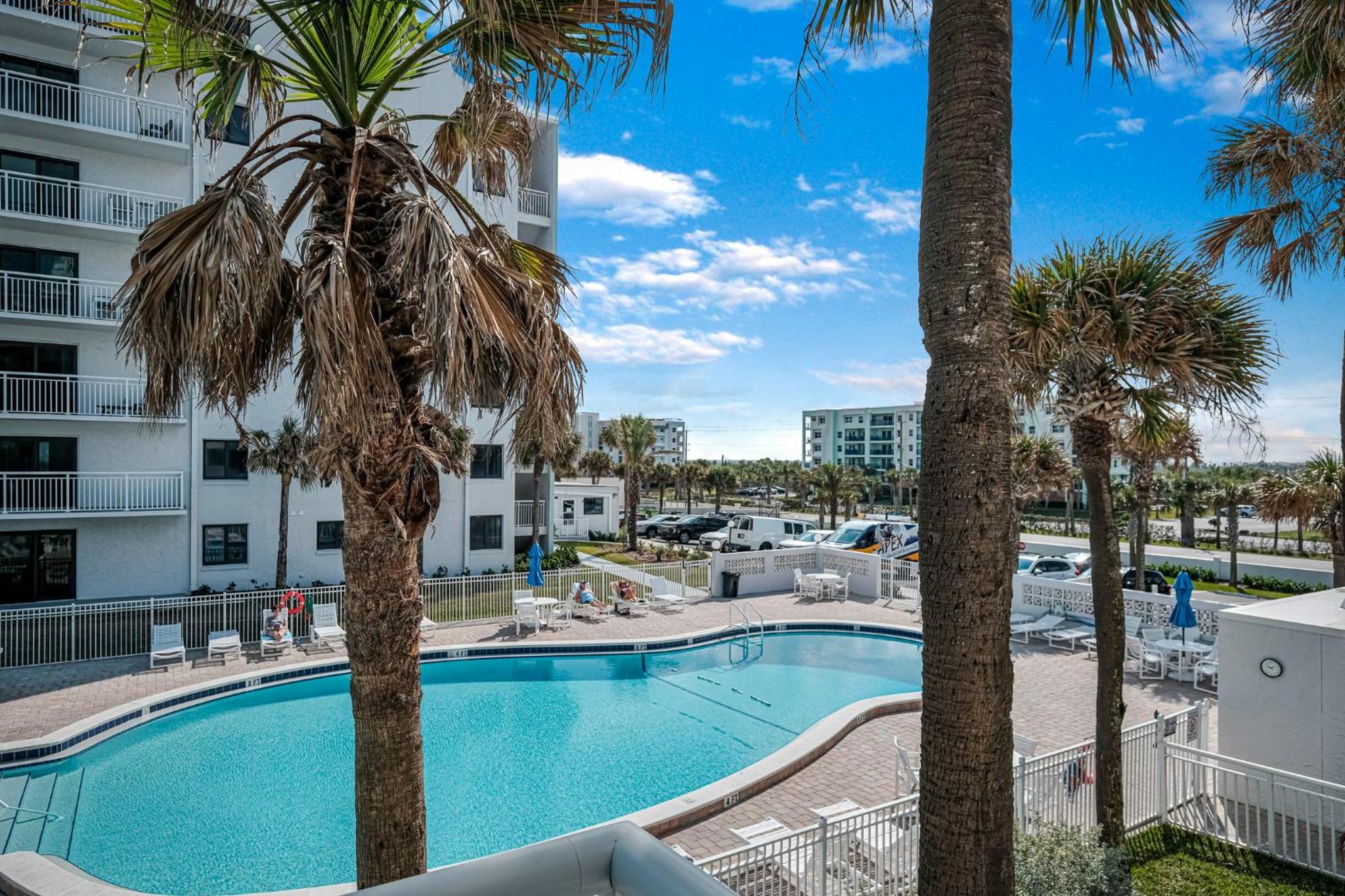 Take in the oceanfront corner views located on the no-drive beach!