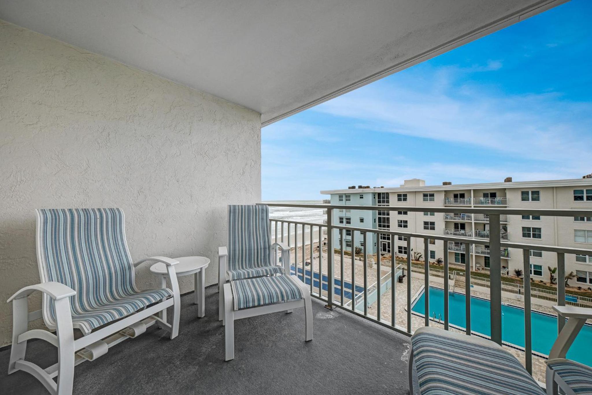 Top Floor Ocean and Pool Views located on No-Drive Beach with 2 Complex Pools