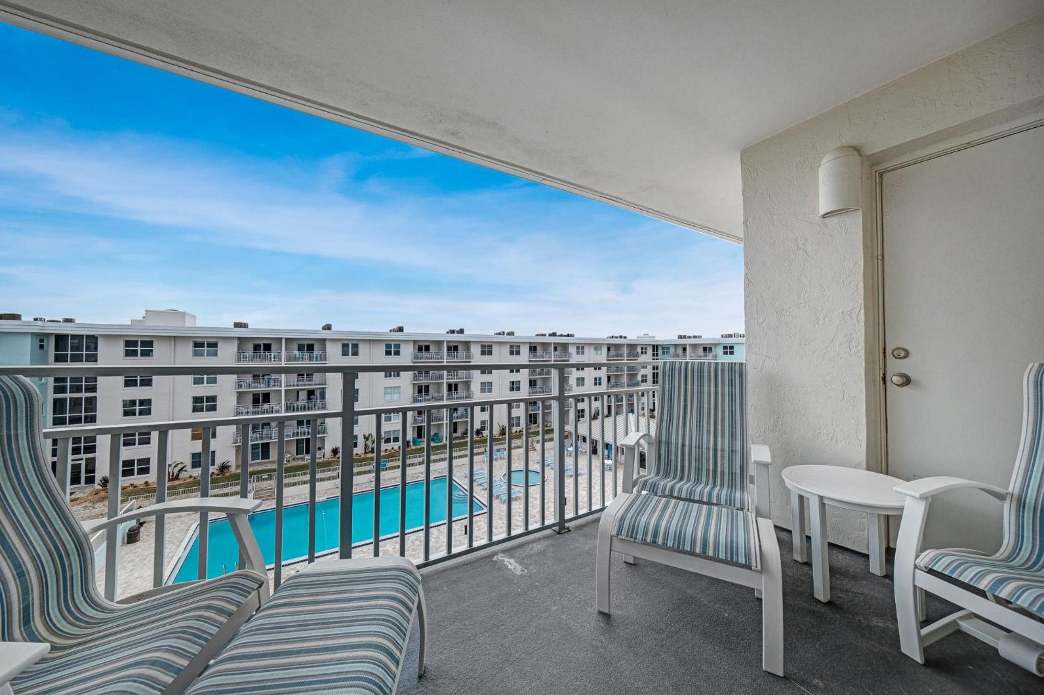Top Floor Ocean and Pool Views located on No-Drive Beach with 2 Complex Pools