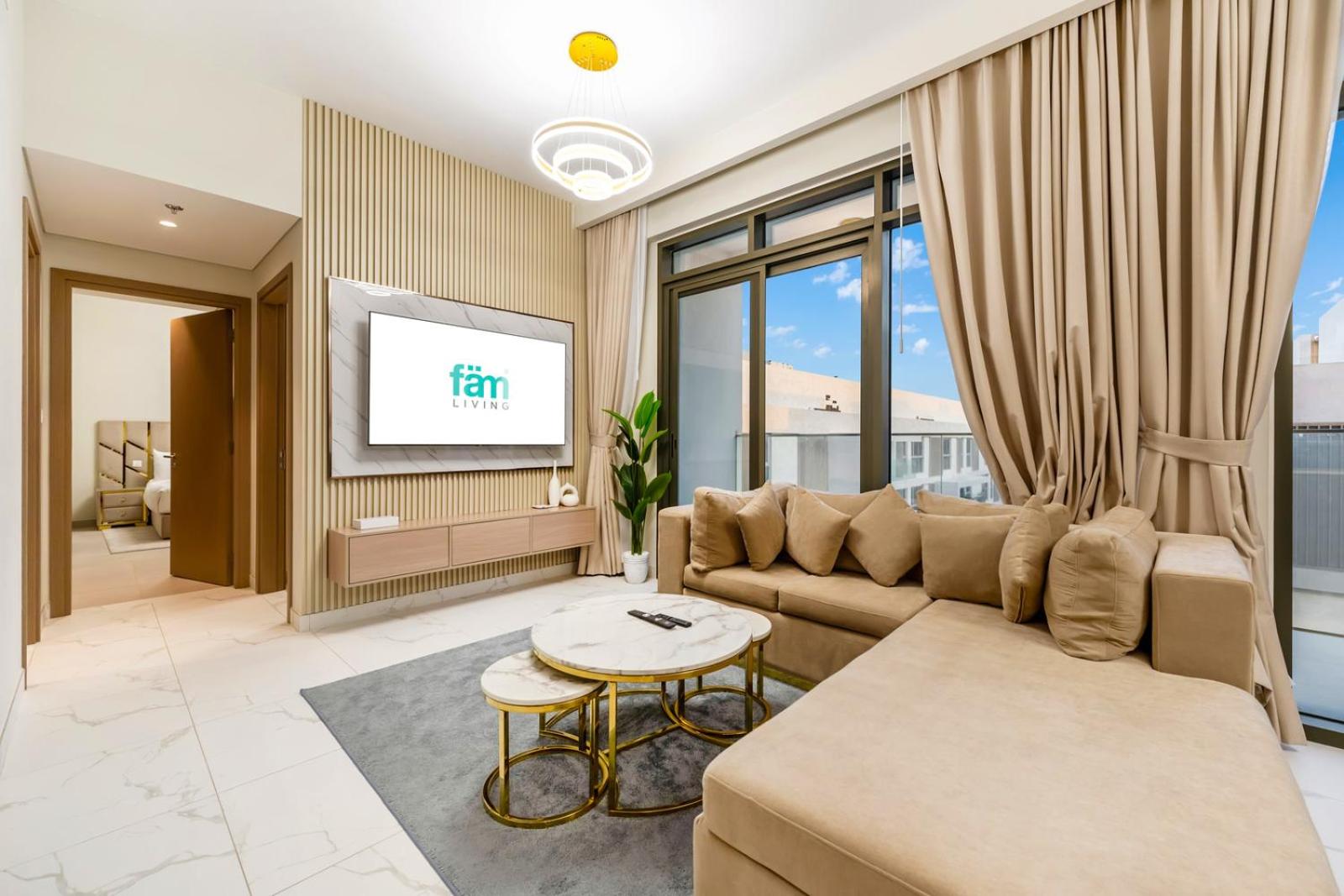 FAM Living - Getaway in Meydan - Modern Comfort Near Top Dubai Attractions