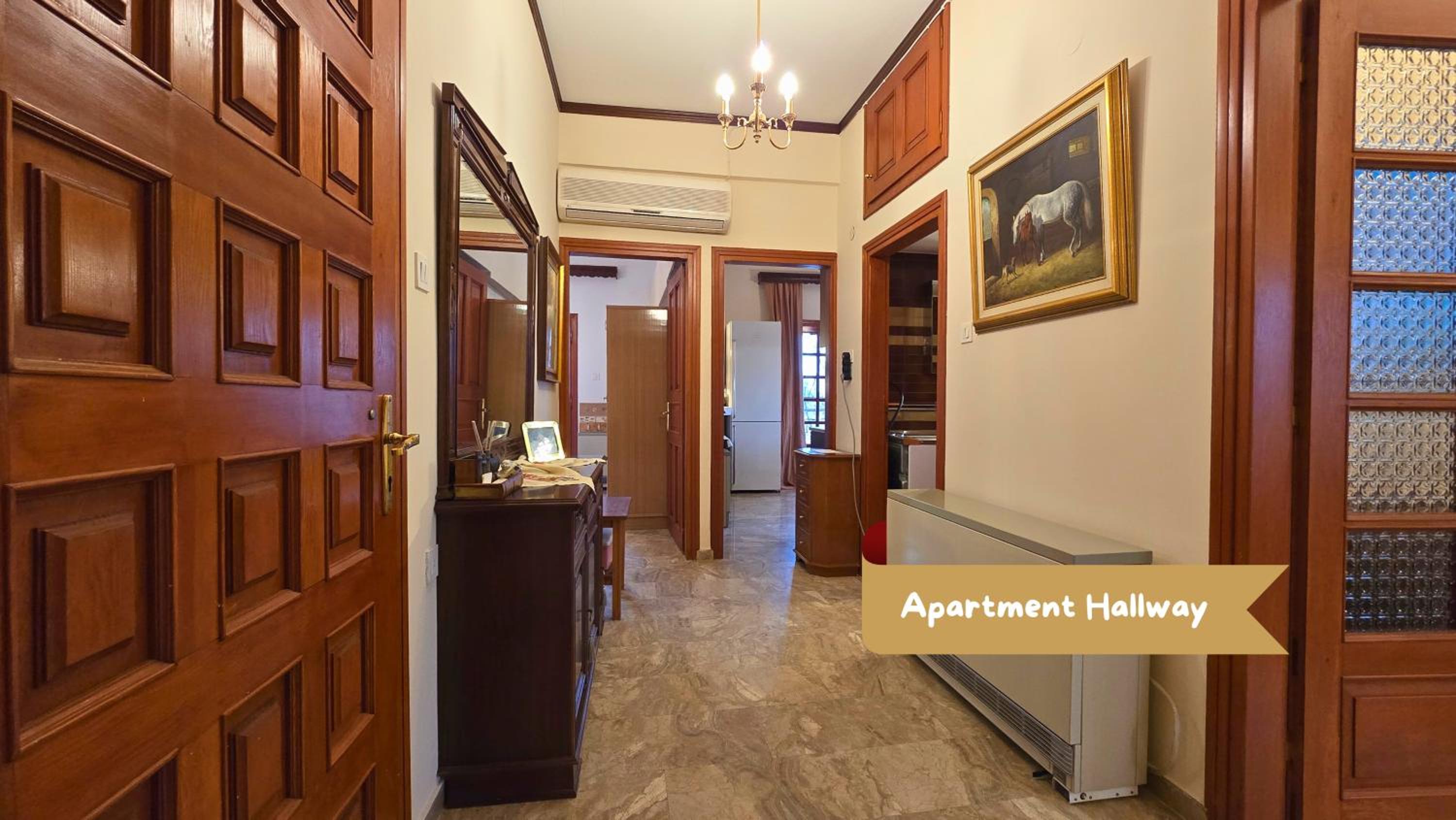Family-friendly apartment in a village house with 4K NETFLIX and Fast Internet, 30 mins away from Thessaloniki