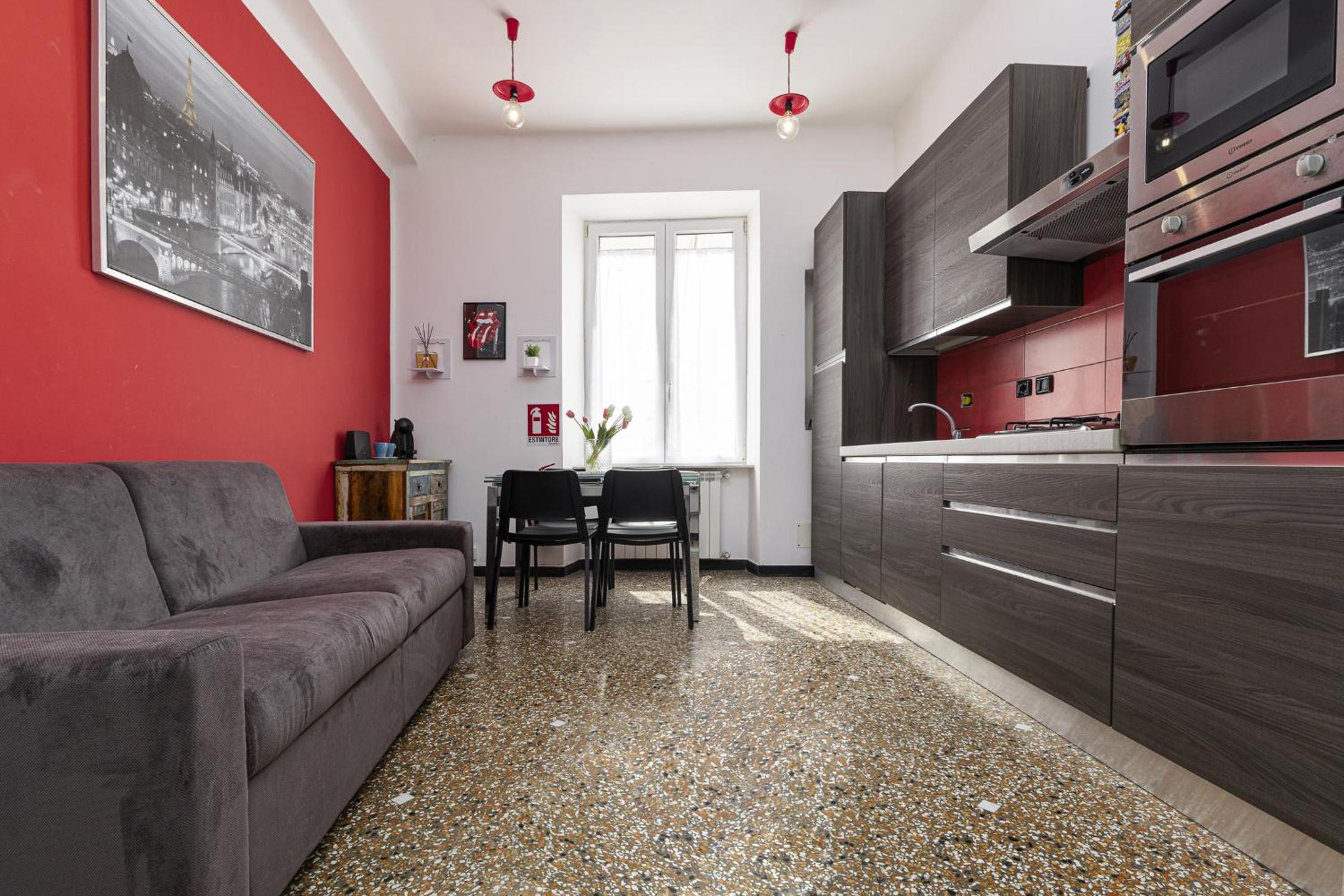 Rosa Homes THE RED - Cozy 2 bedrooms Genoa Historic Center, Aquarium
