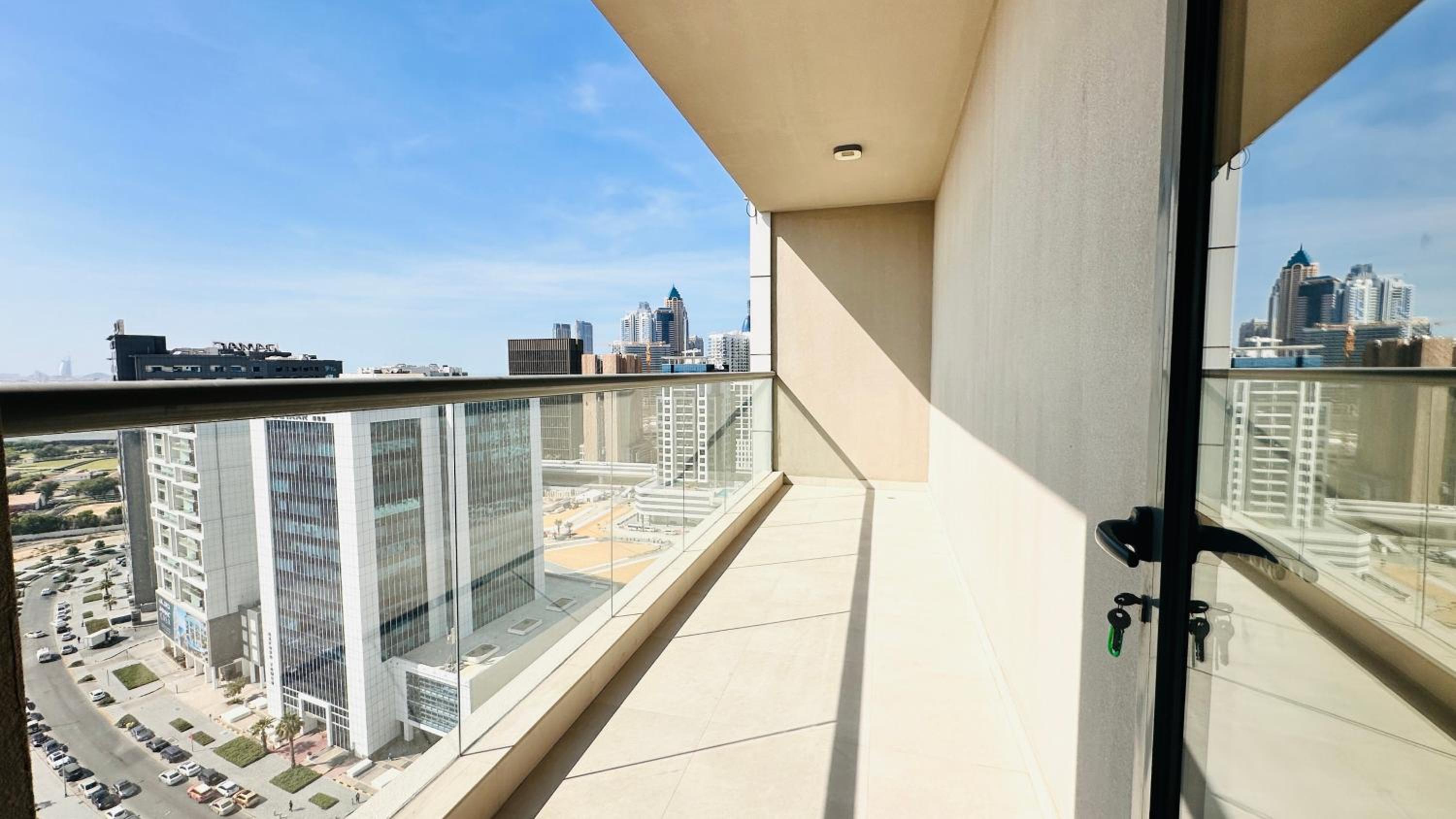 Upscale Apartment at Oval Tower Near Downtown with Balcony and Parking by Belvilla