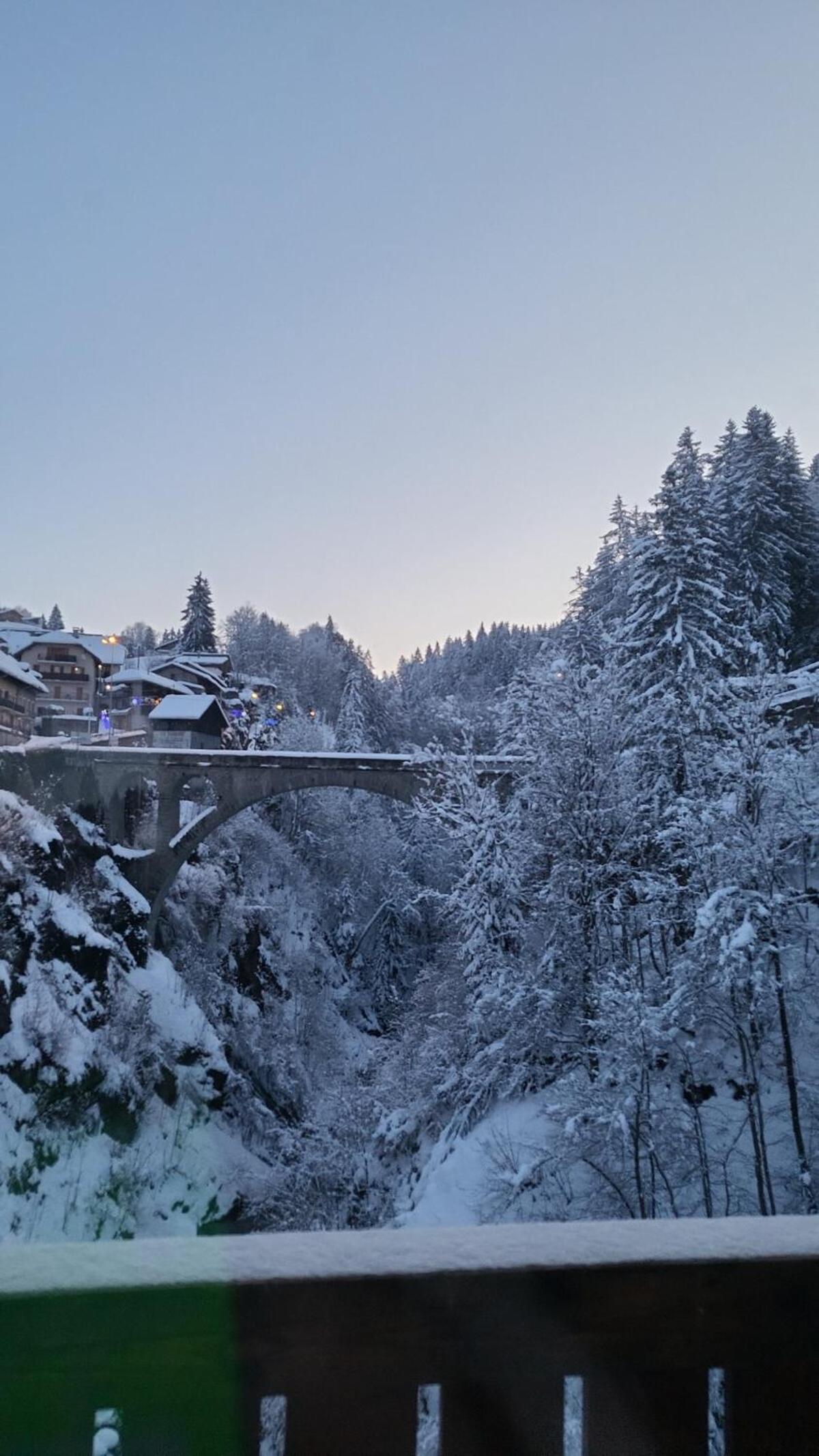 Montagnes & ski Flumet cente Balcon vue rivière