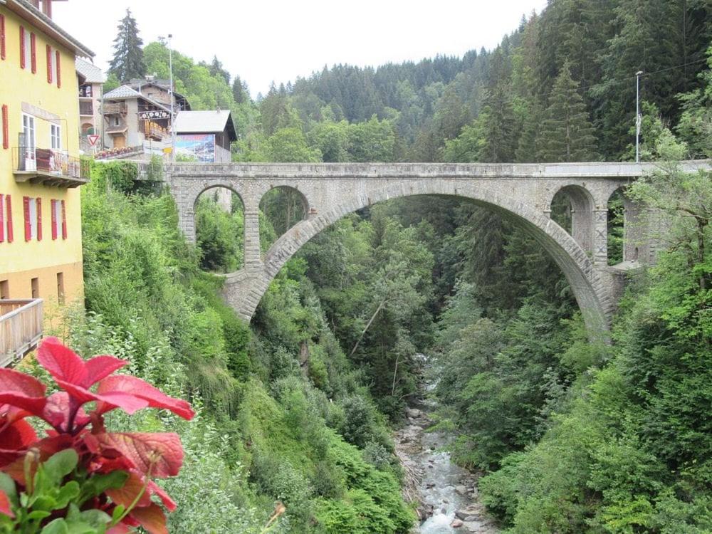Montagnes & ski Flumet cente Balcon vue rivière