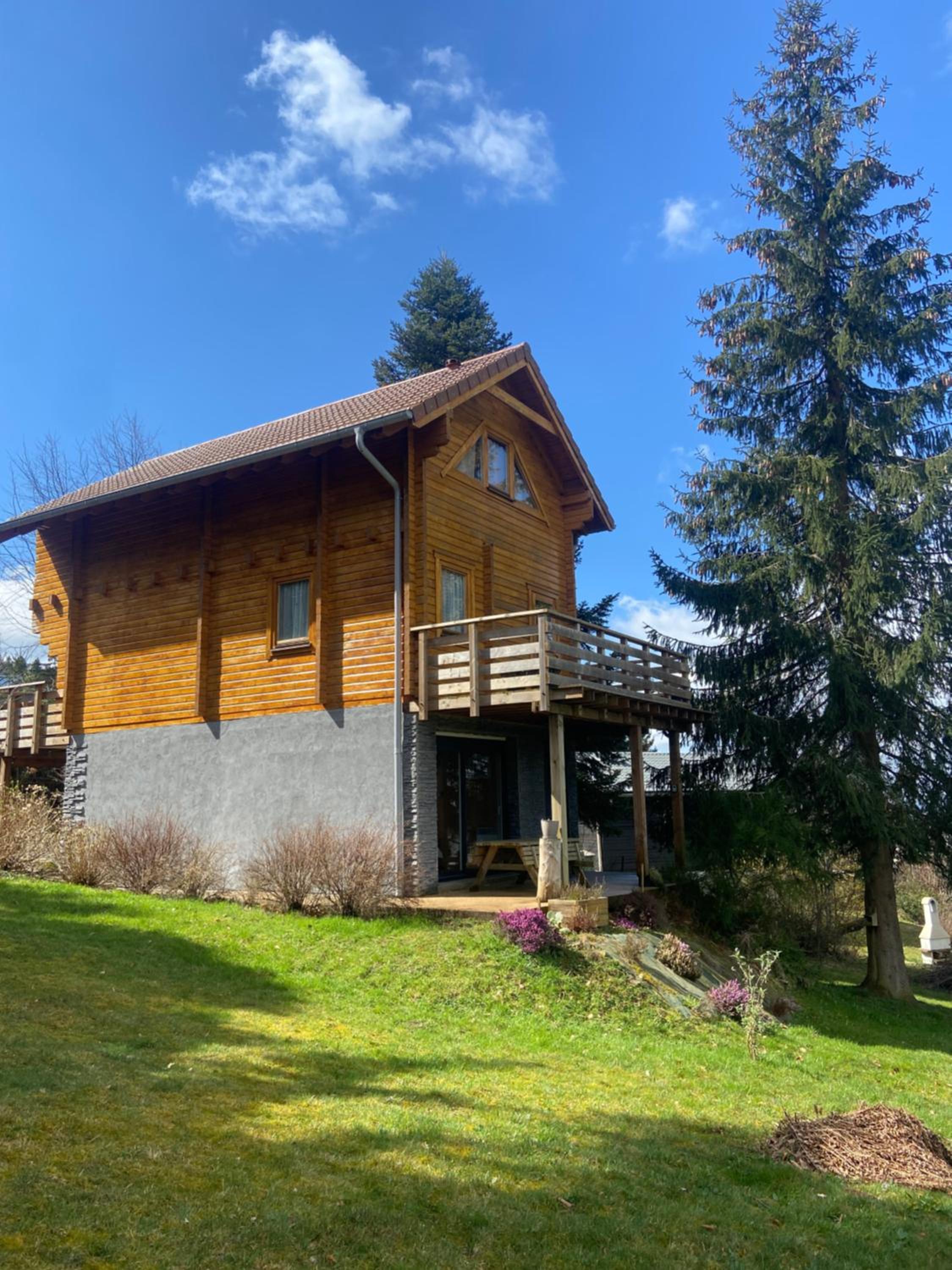 Chalet bois au calme, en lisière de forêt, balcons, sentiers balades Gérardmer & Alsace 