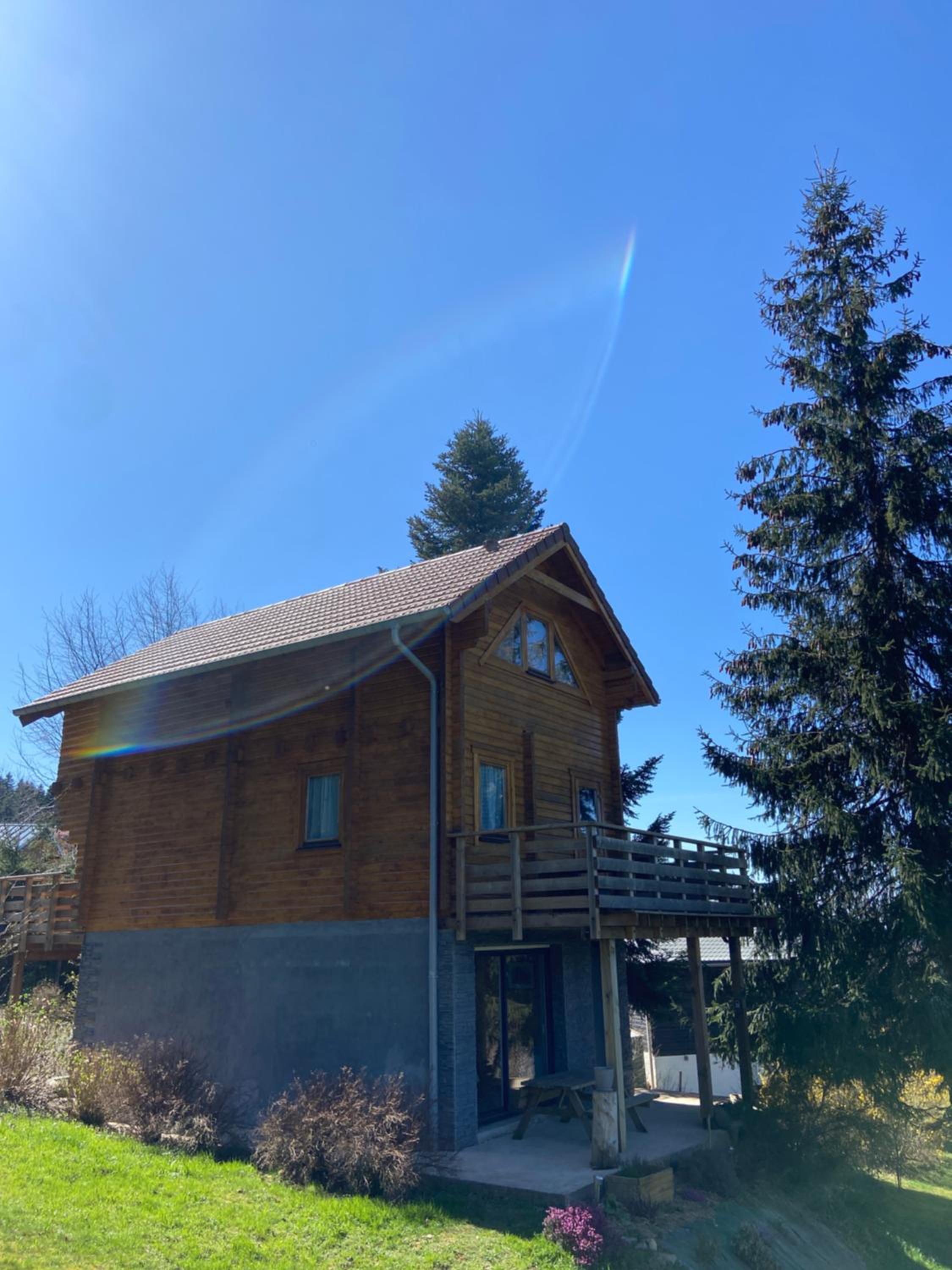 Chalet bois au calme, en lisière de forêt, balcons, sentiers balades Gérardmer & Alsace 