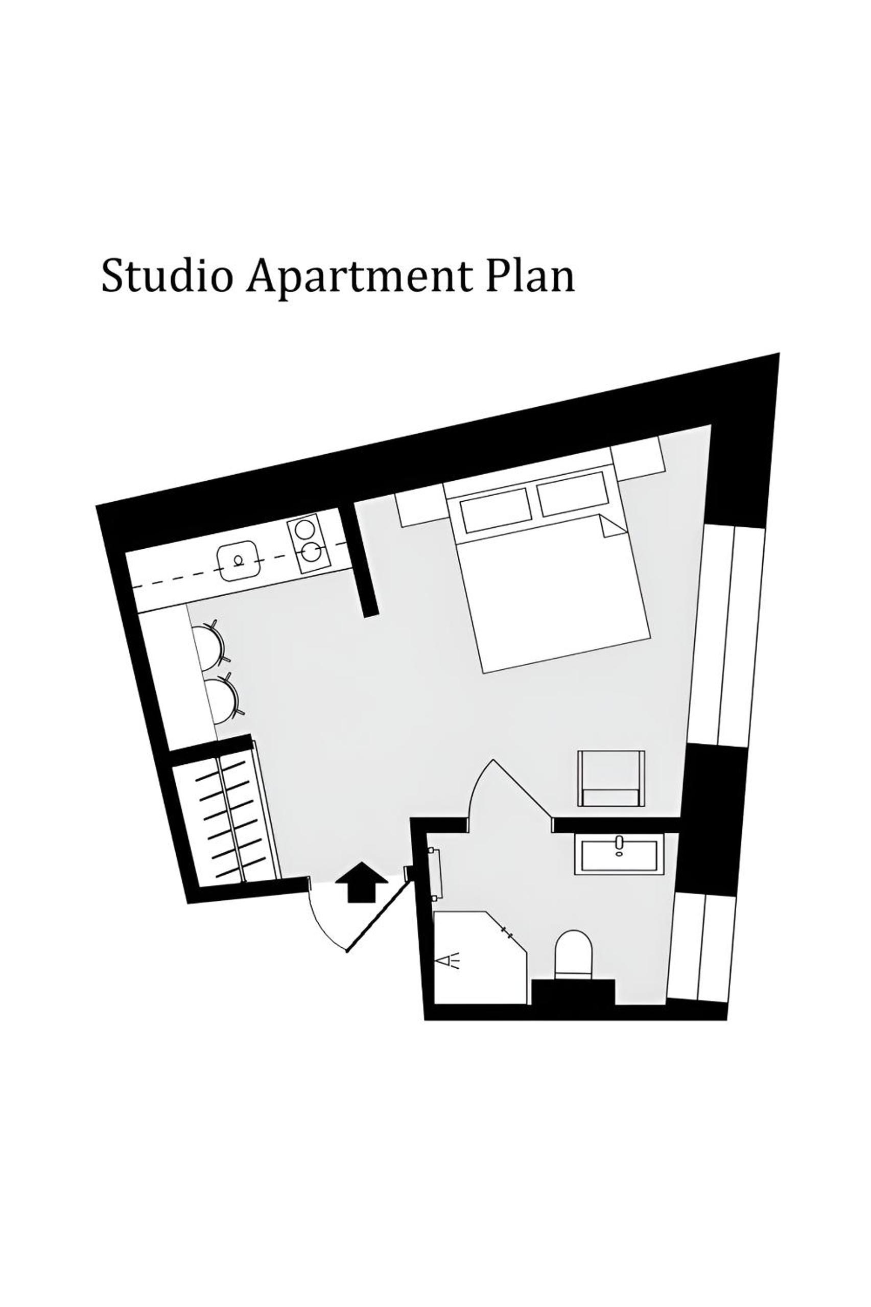 Elumen Studio Apartment I near Cathedral & Bernardine Park